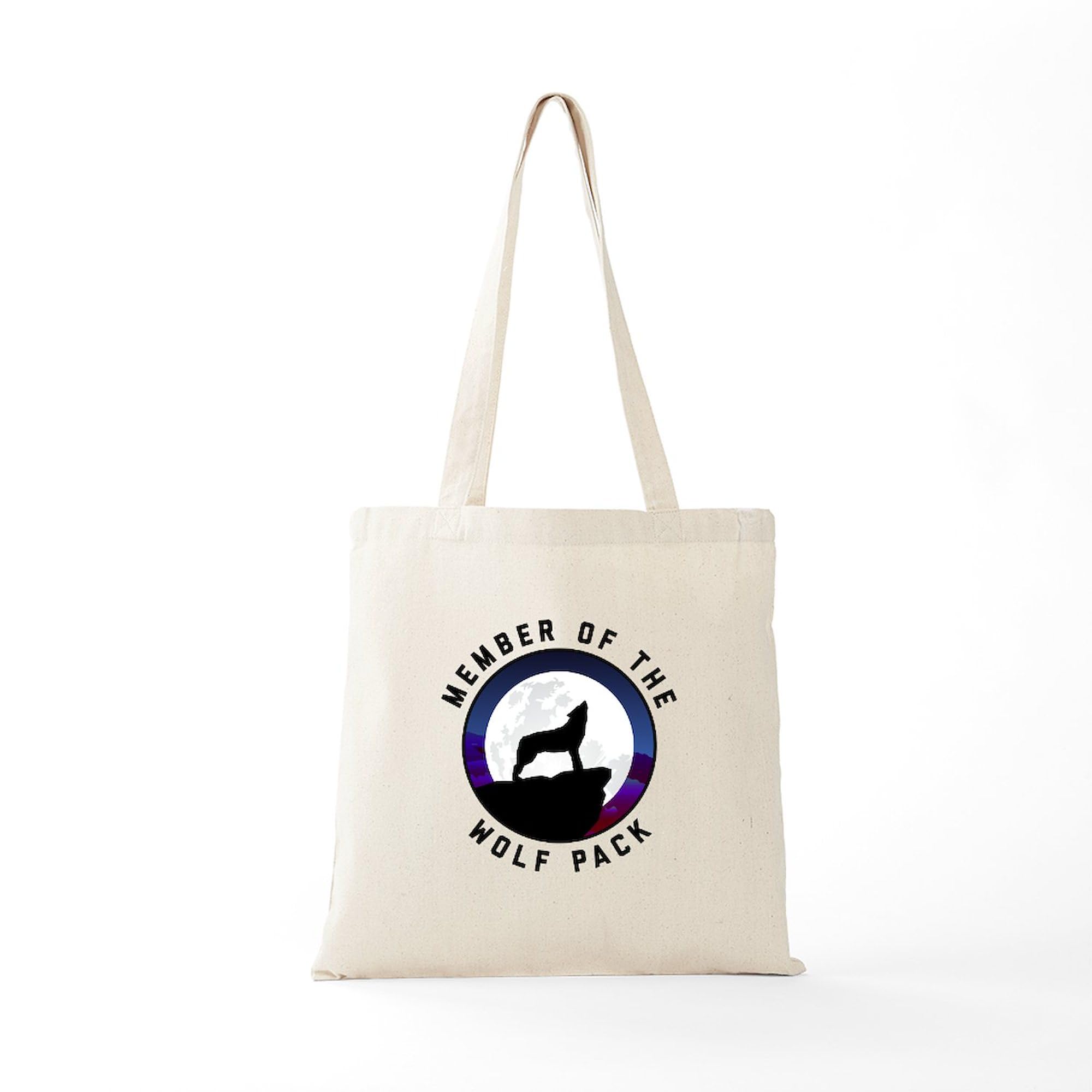 Wolf Pack Tote Bag - Natural Canvas Reusable Shopping Bag for Groceries, Beach & Daily Use | Eco-Friendly & Durable