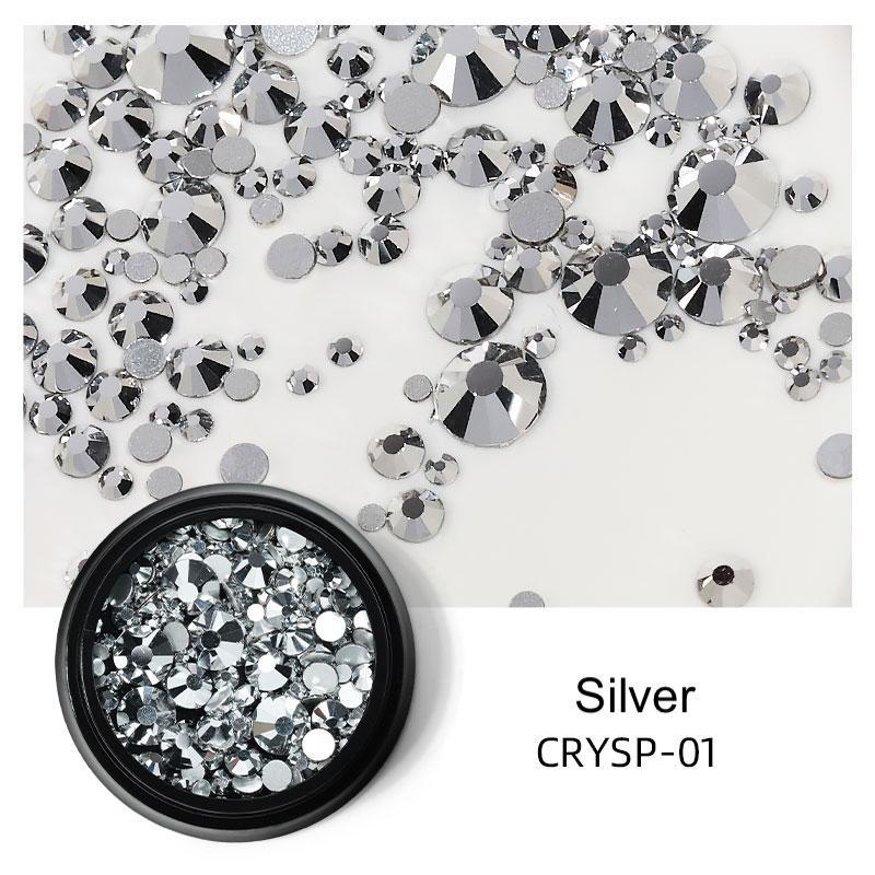 175pcs Mixed Size Rhinestones for Nail Art - DIY Nail Decoration, Manicure, Gel Polish, Acrylic Nails - Perfect for Home Salon, Party, Wedding & Special Occasions