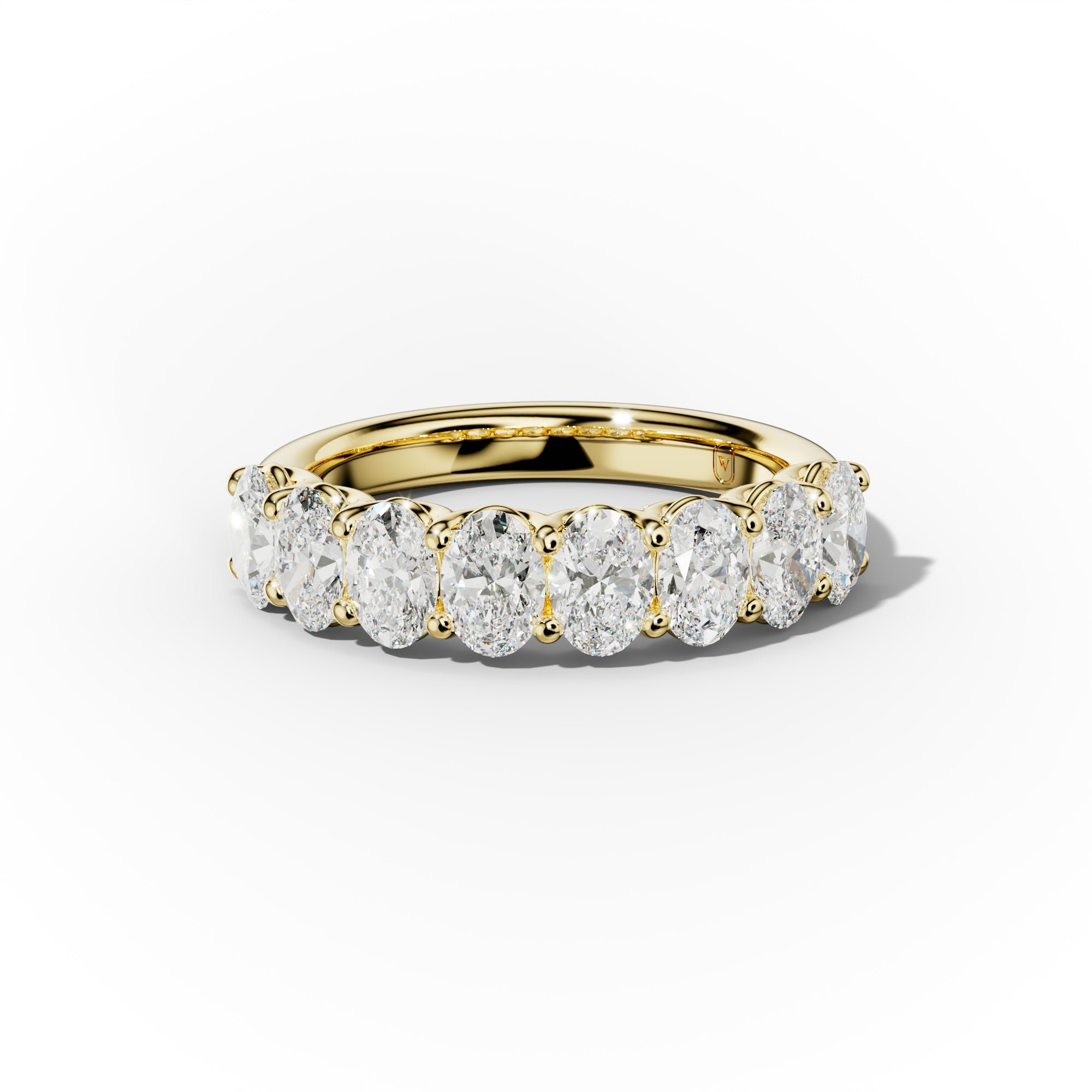 2.0 Carat Oval Diamond Anniversary Band for Women - 14K White Gold Wedding Ring - Elegant Stackable Promise Ring for Anniversary, Engagement & Special Occasions