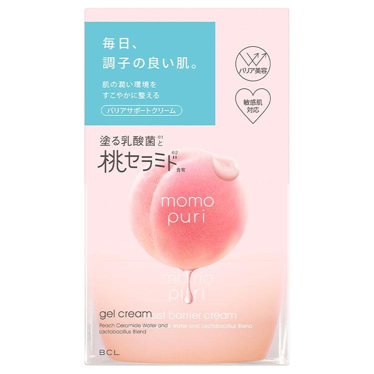 BCL Momopuri Moisture Barrier Gel Cream 80g - Hydrating Face Moisturizer for Dry Skin | Perfect for Night Care & Daily Skincare Routine
