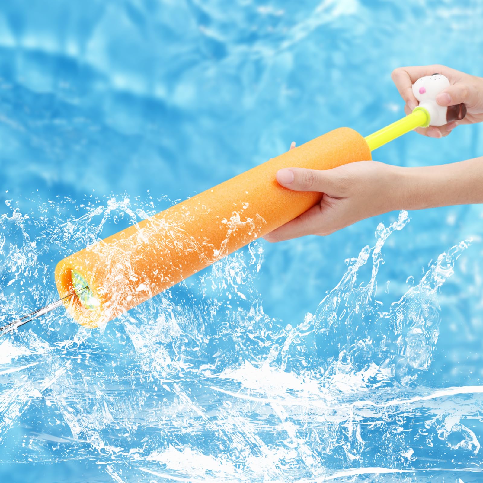 4-Pack Super Soaker Water Blaster Guns for Kids - Long Range 40FT Outdoor Pool Squirt Toys - Fun Summer Water Games for Beach, Backyard & Pool Parties