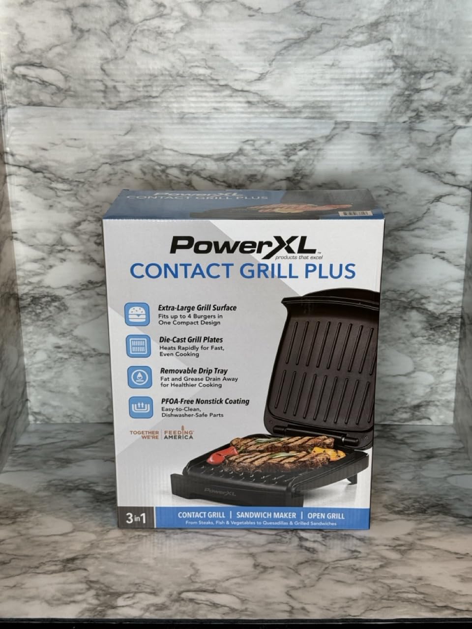 Tristar Products Extra Large Contact Grill Plus - Electric Griddle for Panini, Sandwiches & Burgers | Indoor & Outdoor Cooking, Perfect for BBQs, Camping & Family Gatherings