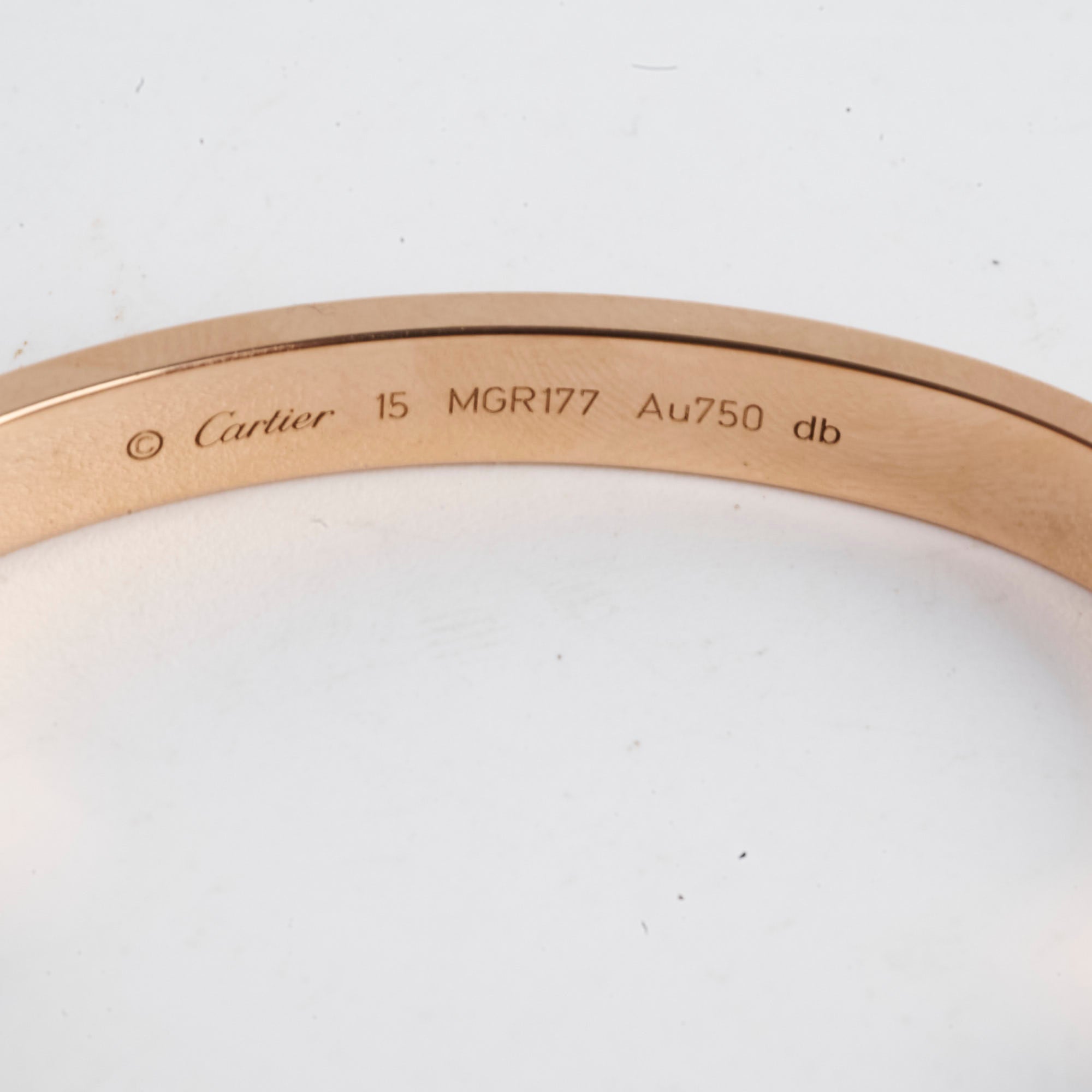 Cartier Love Bracelet 18K Pink Gold Size 15 - Luxury Jewelry for Women, Perfect for Anniversaries, Weddings & Special Occasions