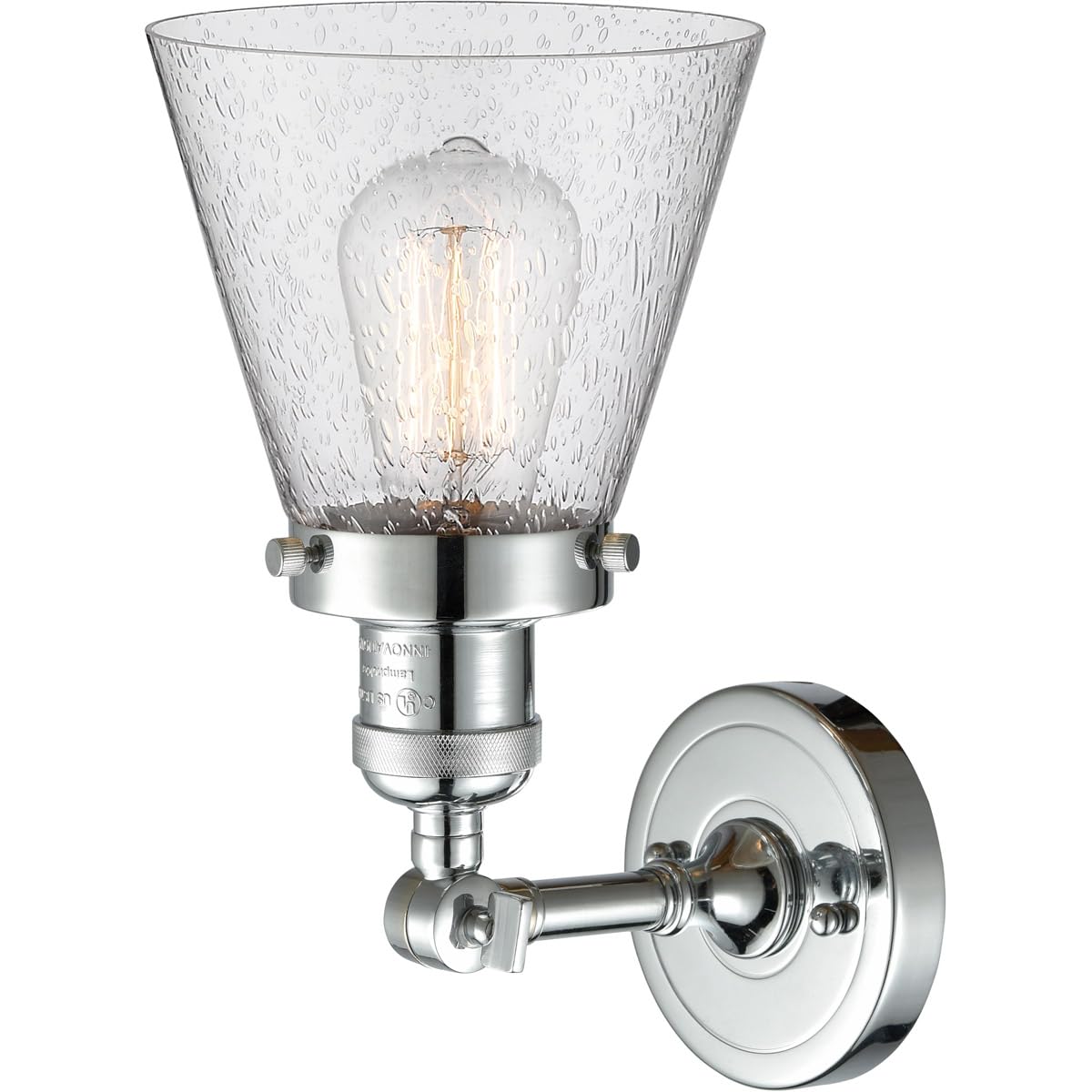 Innovations 201F-PC-G64-LED Modern LED Semi-Flush Mount Ceiling Light Fixture - 16 Inch Polished Chrome Finish - Perfect for Bedroom, Living Room, Kitchen & Hallway Lighting