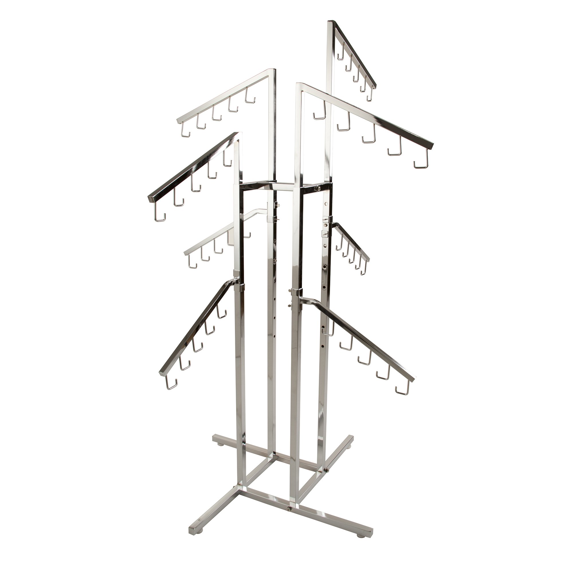 Deluxe Heavy Duty Commercial Grade Chrome Handbag Rack – 8 Adjustable Height Slant Arms for Purses, Backpacks & More | Perfect for Retail Stores, Boutiques & Closet Organization