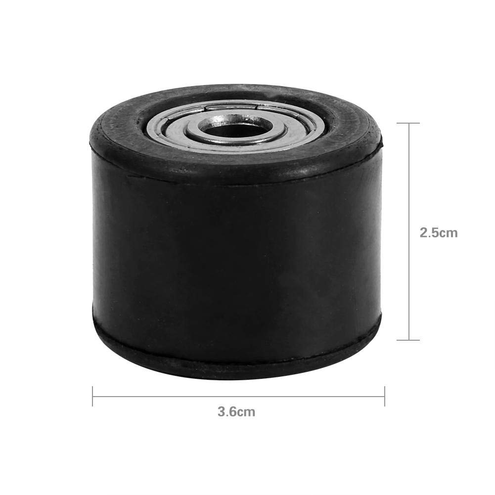 8mm Chain Pulley Roller - Black Motorcycle Chain Tensioner Wheel for Pit Bike, Dirt Bike & Enduro - Perfect for Off-Road Riding and Trail Maintenance