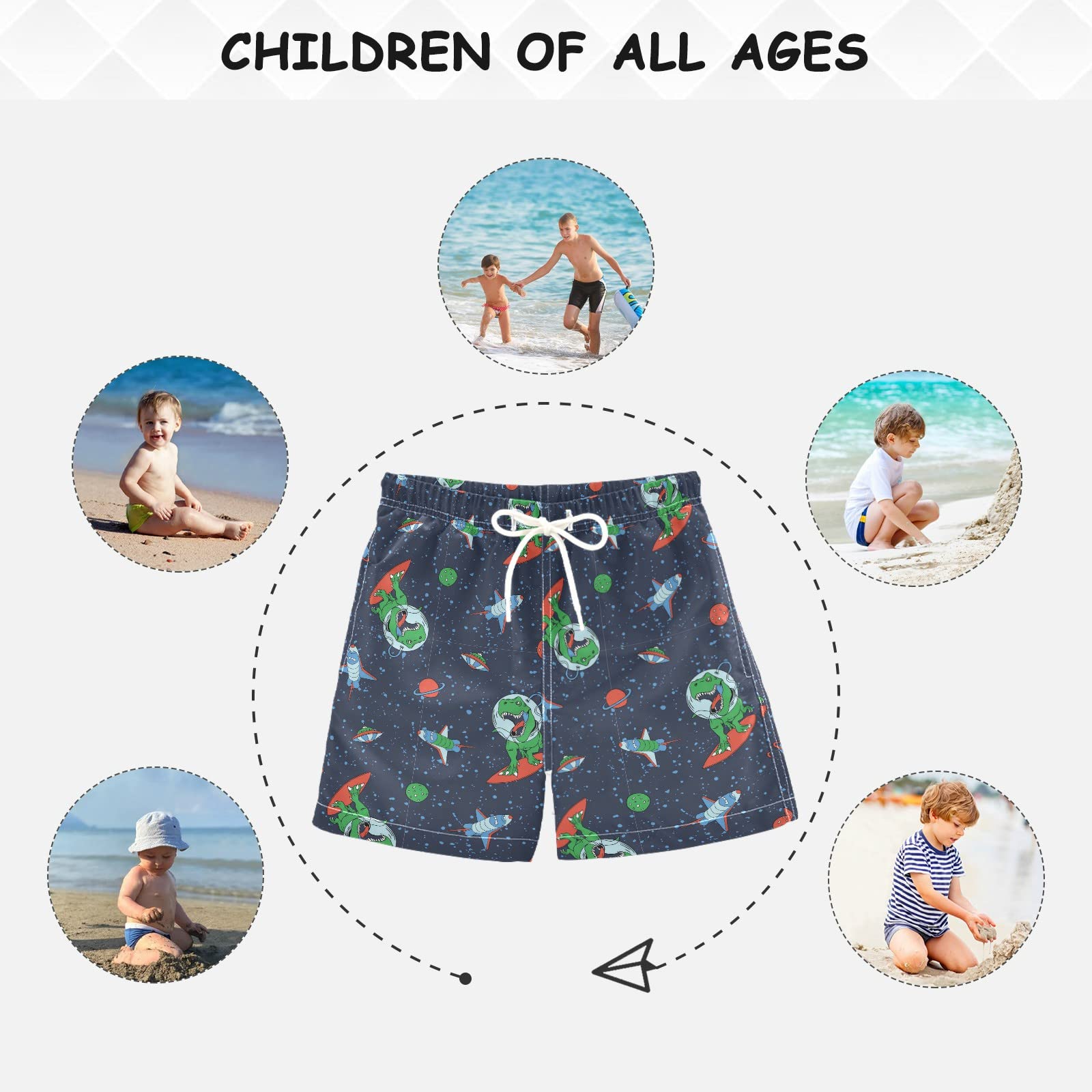 **Boys Swim Trunks for Kids 2-14 Years - Quick Dry Swim Shorts with UPF 50+ Sun Protection for Beach, Pool & Water Play - Toddler to Teen Swimwear**