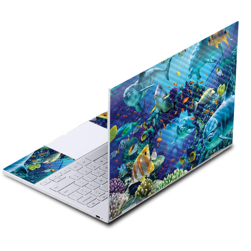 Premium Carbon Fiber Skin for Google Pixelbook - Ocean Friends Design | Protective & Durable Textured Cover | Easy to Apply & Remove | Made in USA | Perfect for Work, Travel & School Protection