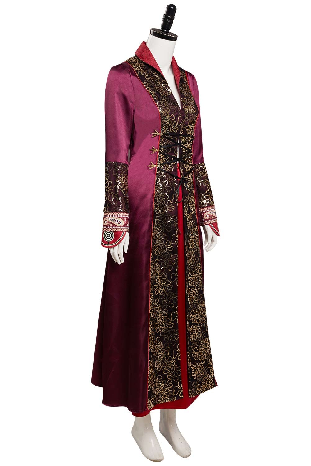 Kucos Women's Cosplay Costume - Elegant Long Dress Robe Queen Uniform Princess Outfit for Halloween, Renaissance Fairs & Themed Parties | Medieval Fantasy Dress for Cosplay Enthusiasts