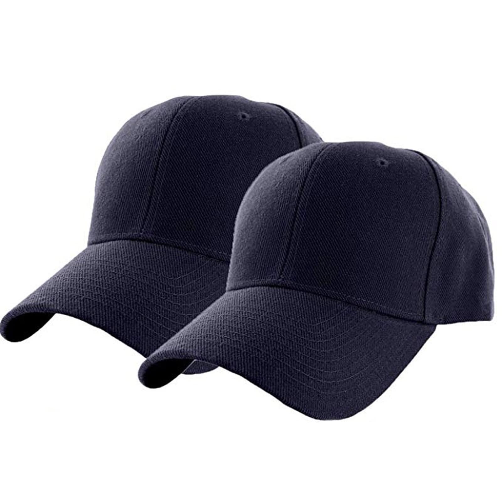 DAMIN Men's Solid Color Baseball Cap 2-Pack - Casual Summer Sports Hat for Outdoor Activities, Running, Hiking, and Daily Wear