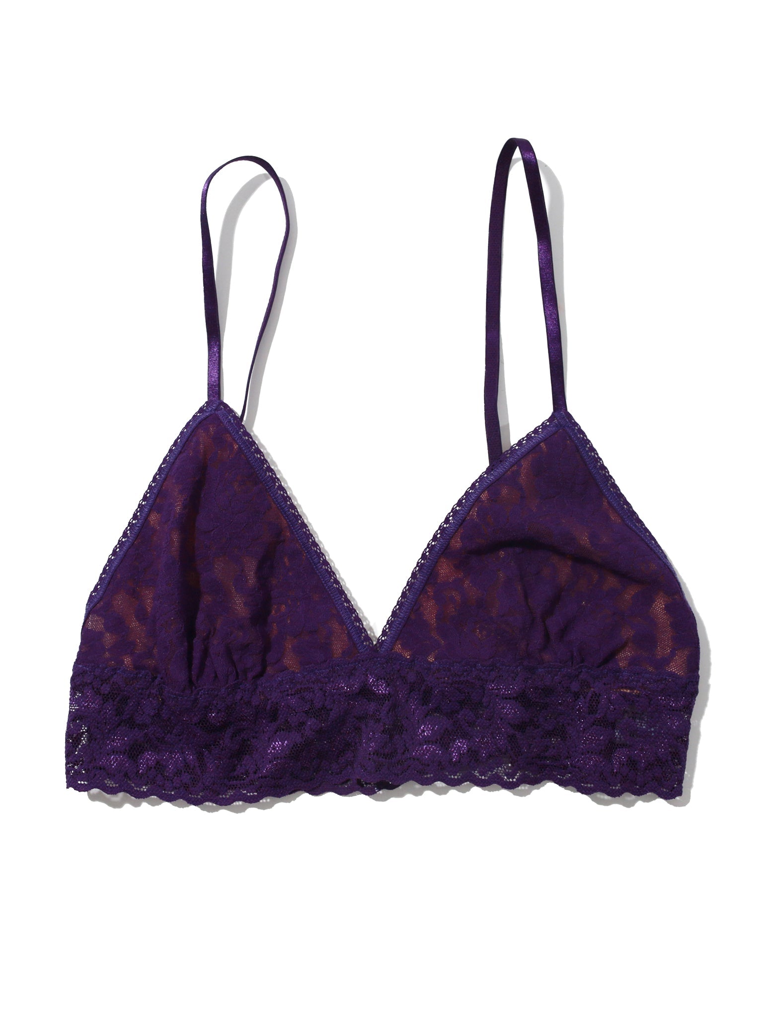 Signature Lace® Padded Triangle Bralette - Comfortable Wireless Bra for Women, Soft Stretchy Fabric, Light Support - Perfect for Yoga, Lounge & Everyday Wear