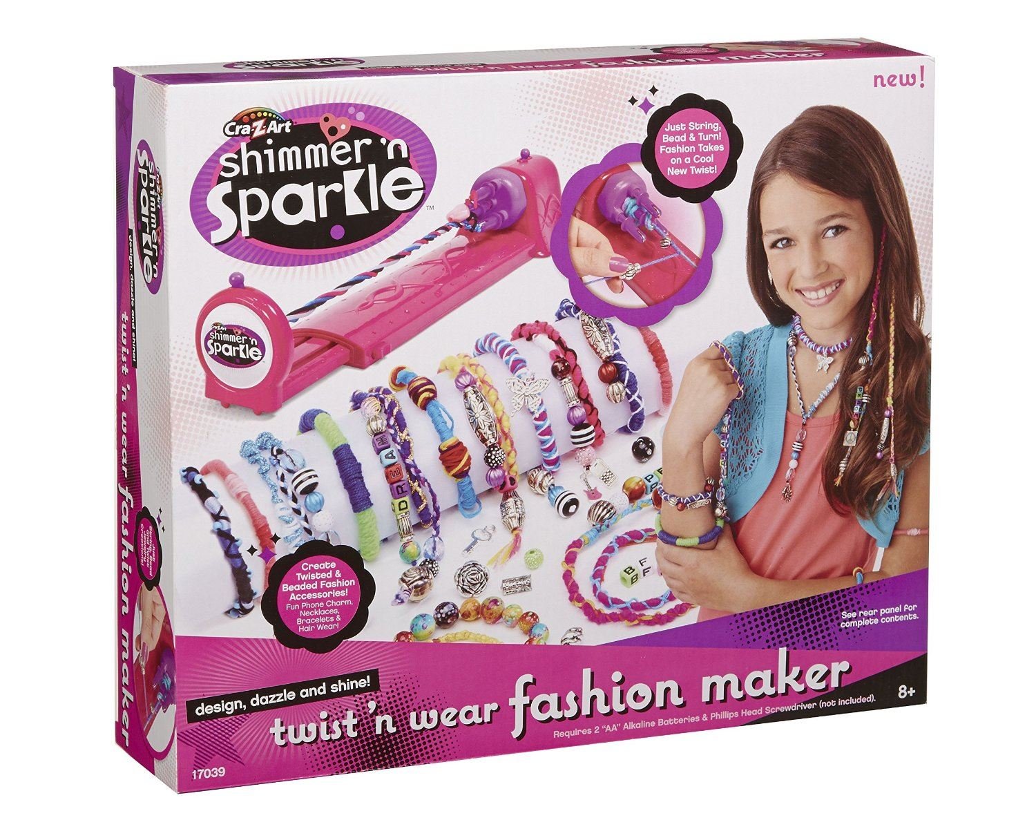 Shimmer and Sparkle 3-in-1 Twist & Wear Jewelry Maker Kit - DIY Fashion Accessories for Teens & Adults - Perfect for Parties, Gifts & Creative Crafting