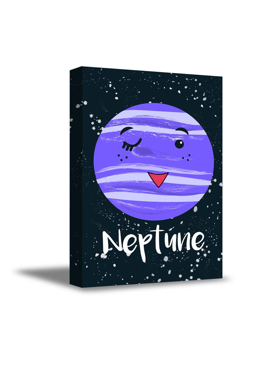 Baby Neptune Nursery Wall Art - Planets Canvas Print 32x40