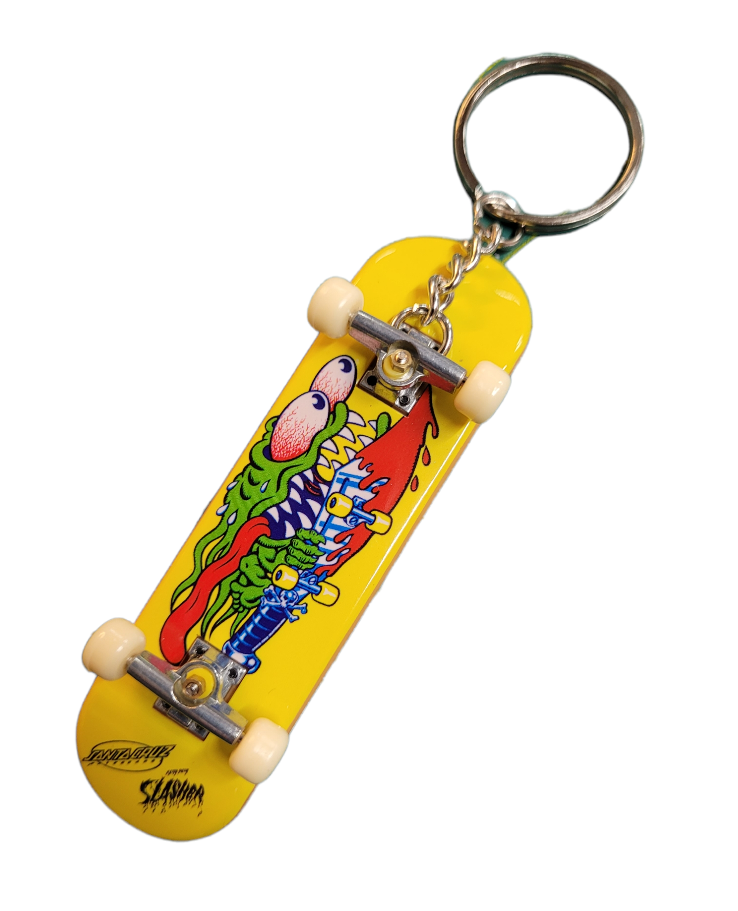 Slasher Skateboard Keychain - Horror Movie Inspired Skateboarder Gift - Perfect for Backpacks, Keyrings & Skateboard Accessories