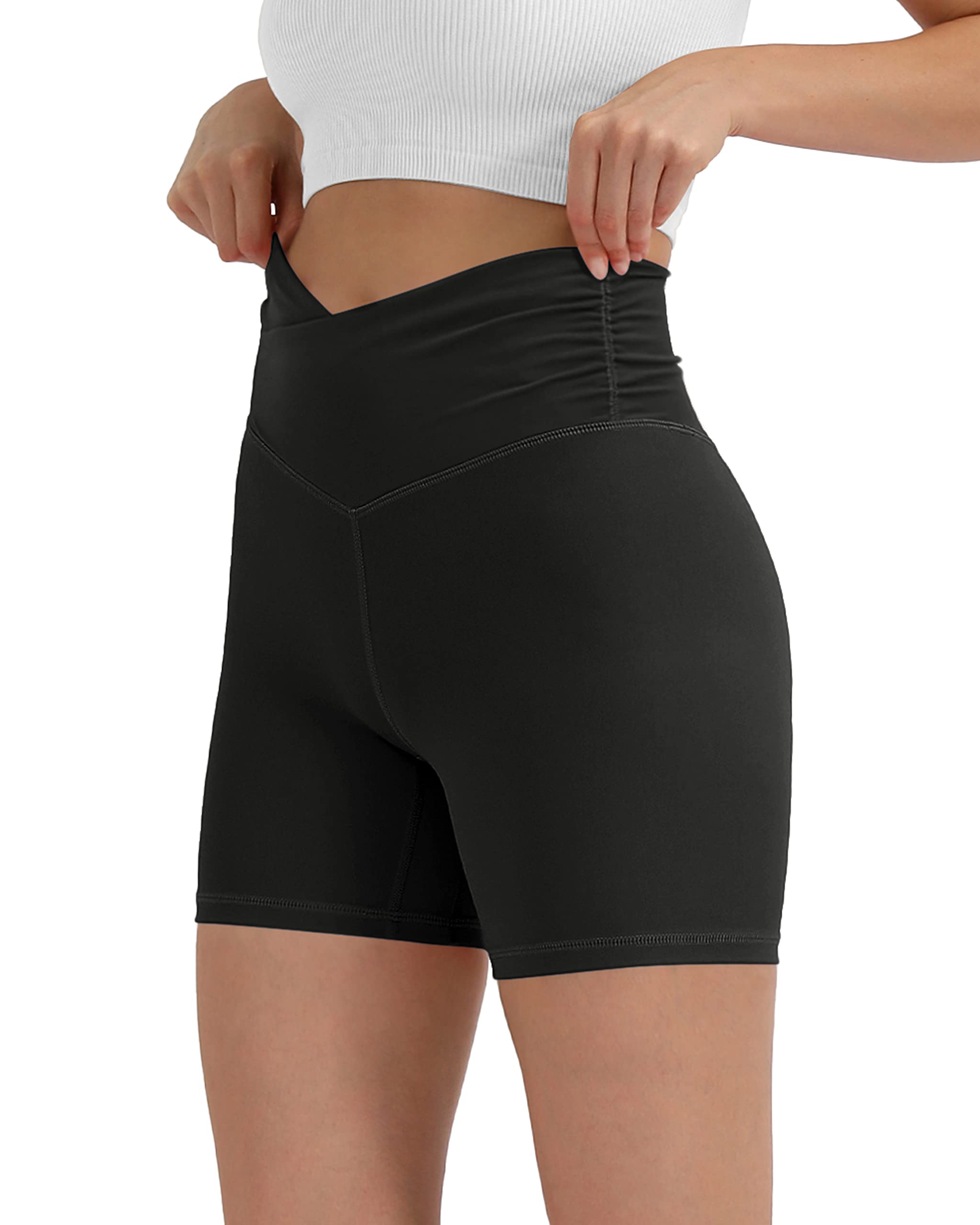 ODODOS Women's High Waist Yoga Shorts - 5
