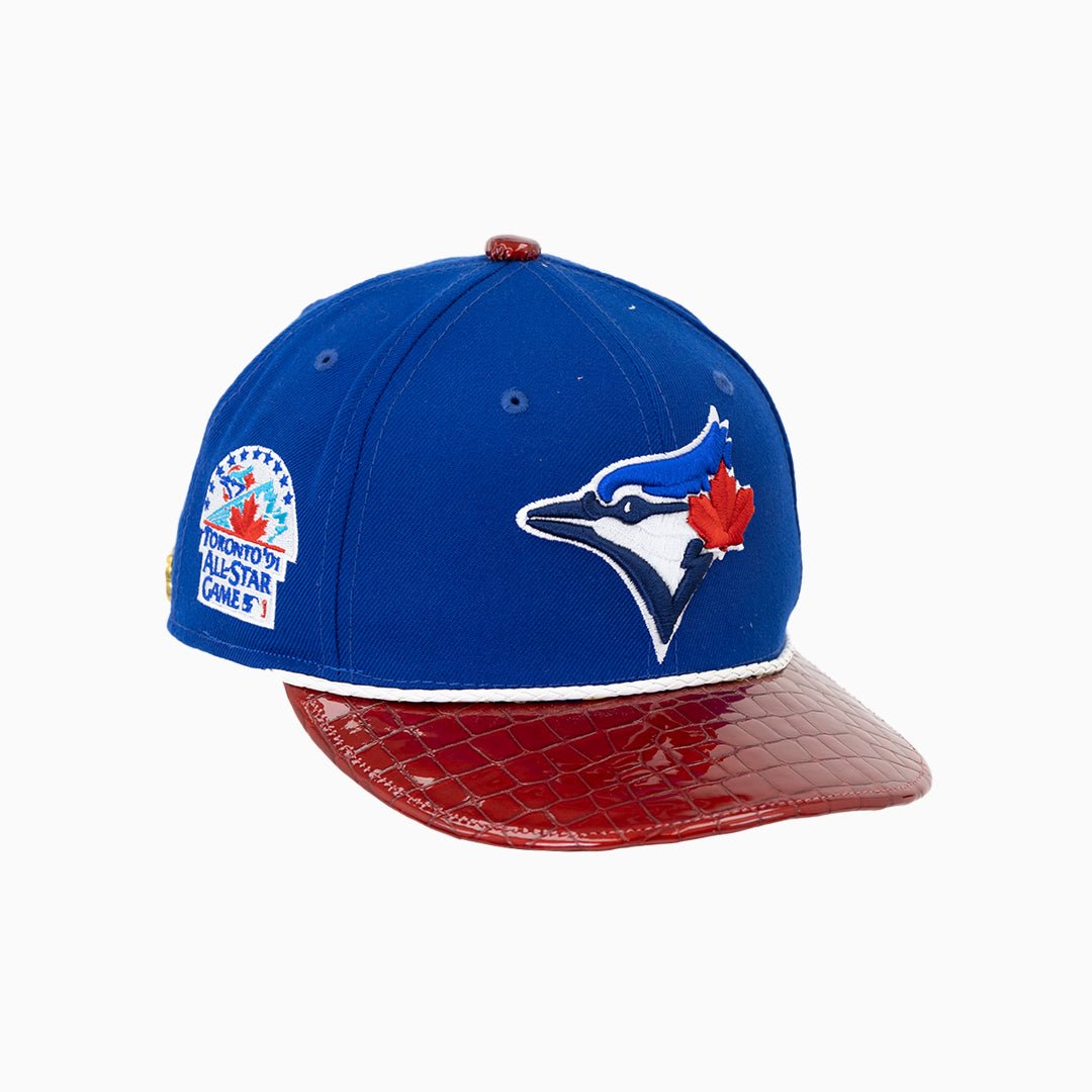 Breyer's Buck 50 Toronto Blue Jays MLB 9Fifty Snapback Hat with Leather Visor - Official Baseball Cap for Fans, Games & Outdoor Activities