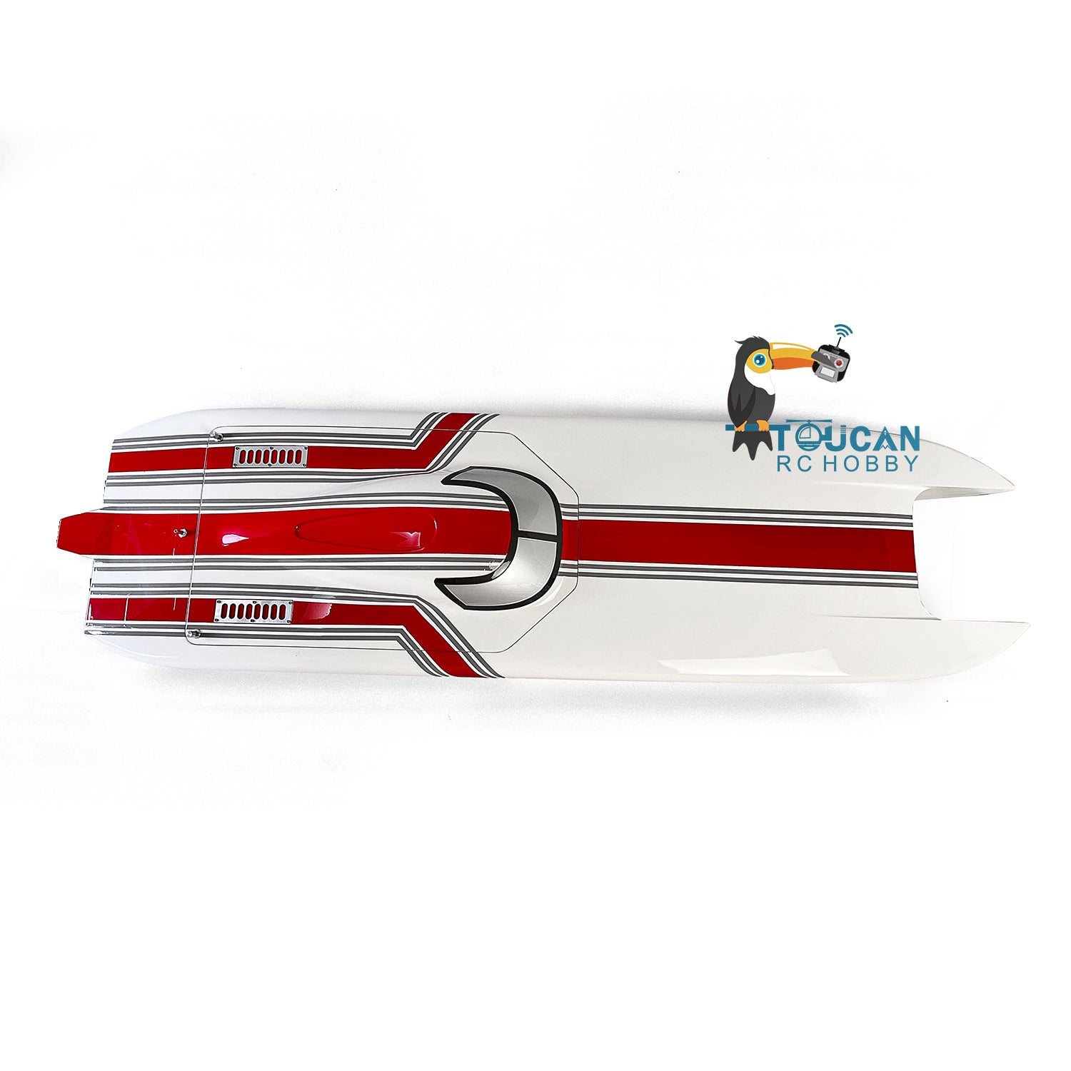 E51 Pre-Painted Fiberglass Electric Racing RC Boat Kit - 1300mm DIY Model for Advanced Players & Adults - Perfect for Competitive Racing & Hobby Enthusiasts