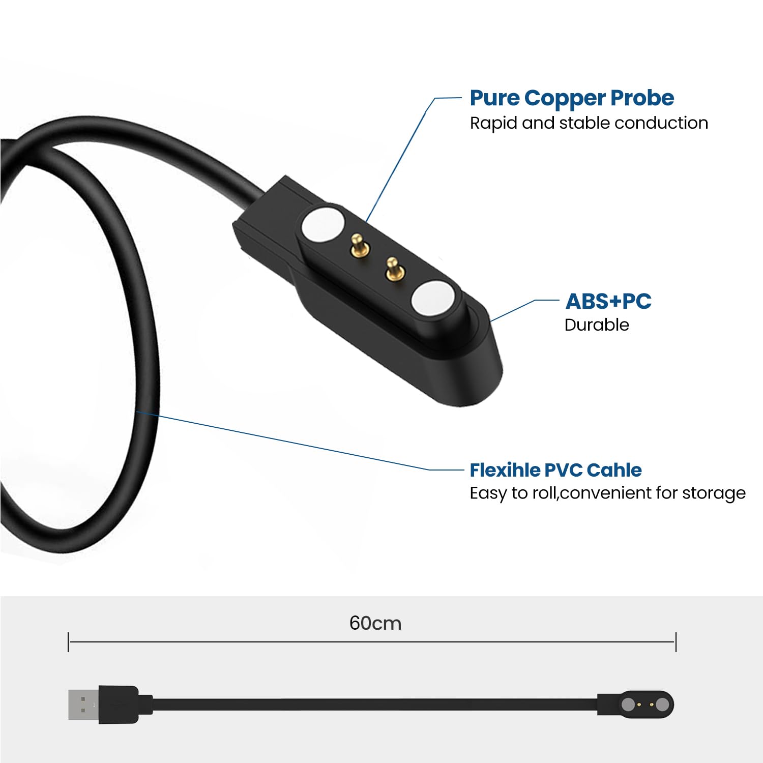 Original: Compatible for Butele Kids Smart Watch Charger, Magnetic Charger Charging Cable for Butele H69 H39plus Smart Watches (Black&Black)   Optimized: Butele Kids Smart Watch Charger - Magnetic Charging Cable Compatible with H69 & H39plus Models (Black) - Perfect for School, Travel & Daily Use