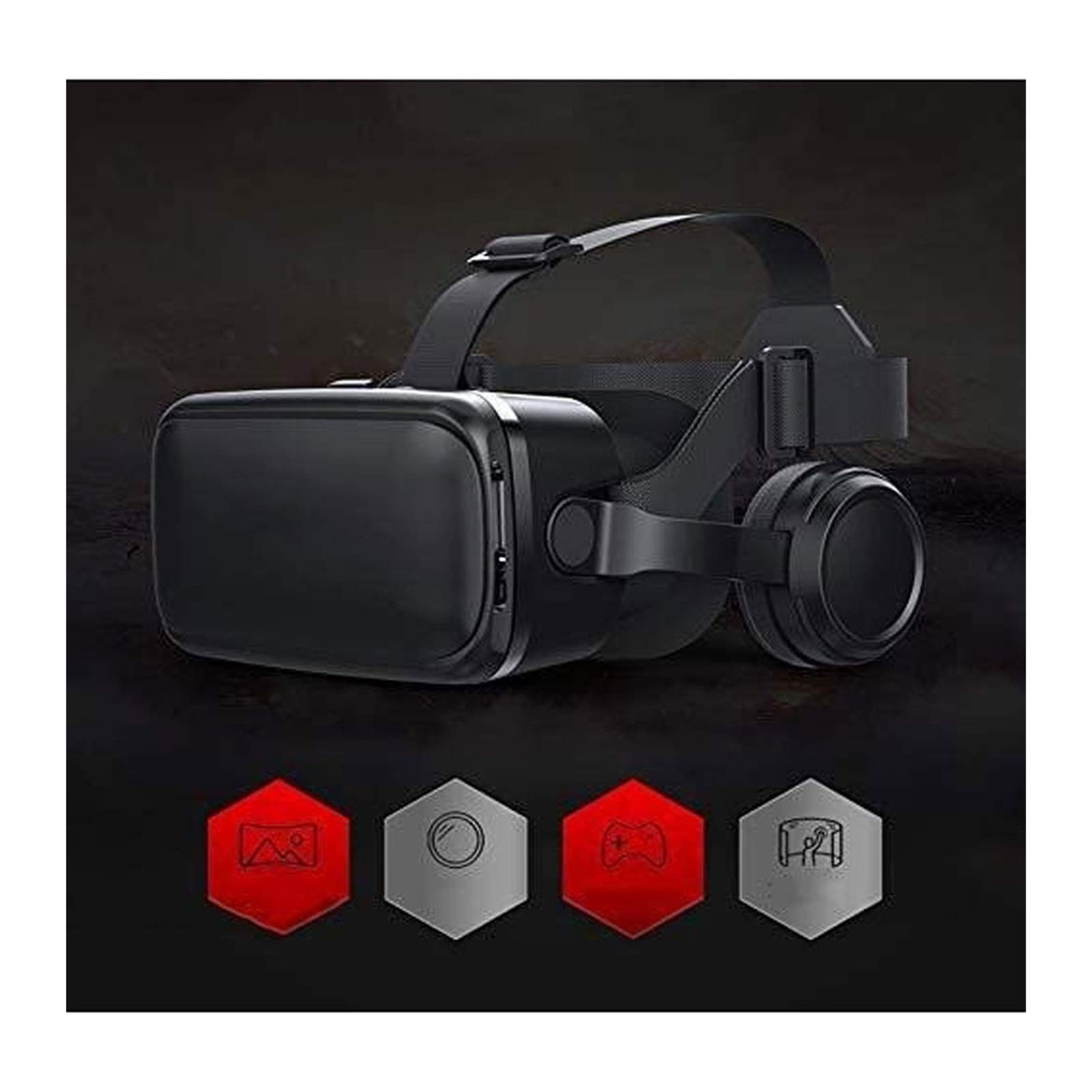 Premium VR Headset for iPhone & Android - 3D Virtual Reality Glasses with Adjustable Distance & Comfortable Fit for 4.5