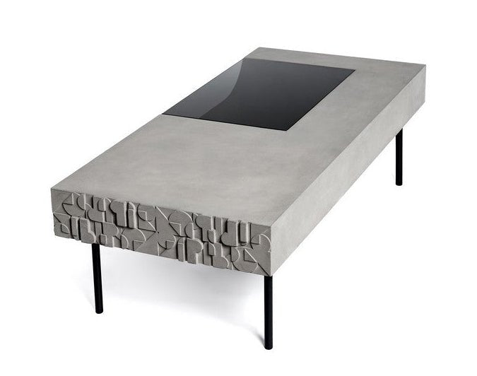 Modern Curb Coffee Table by Lyon Beton - Minimalist Concrete Side Table for Living Room, Lounge, or Office - Durable & Stylish Home Decor