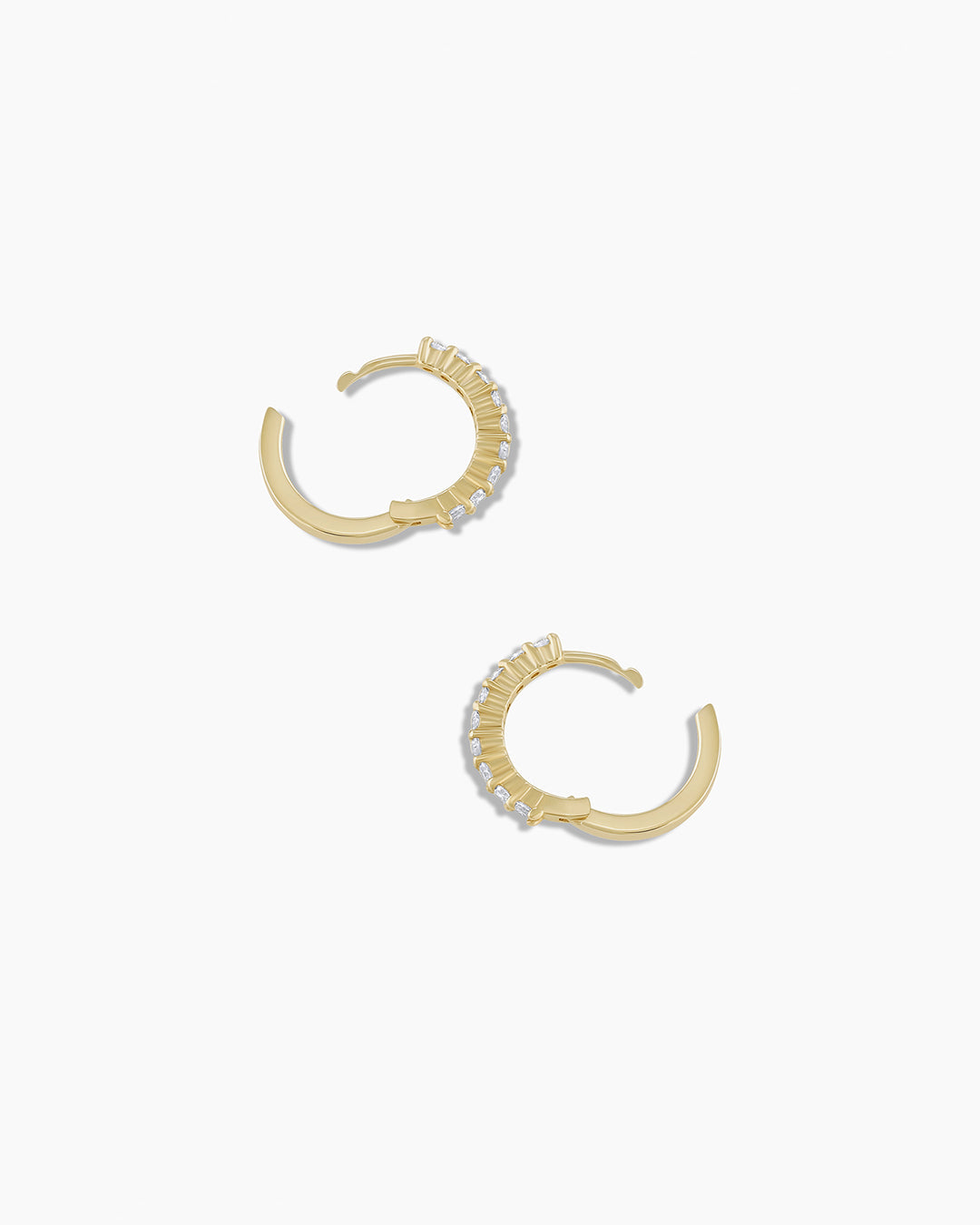 Diamond Huggie Hoop Earrings for Women - 14K Gold Plated Small Hoops for Everyday Wear & Special Occasions