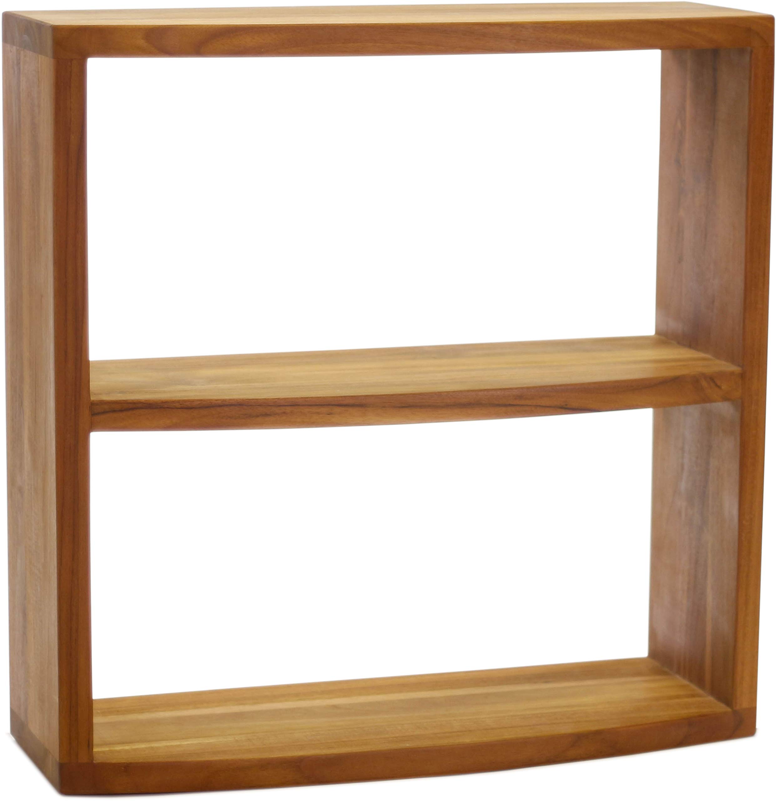 AquaTeak Manada Backless Teak Storage Cabinet - Waterproof Outdoor Organizer for Patio, Poolside & Bathroom - Perfect for Towels, Toys & Garden Supplies