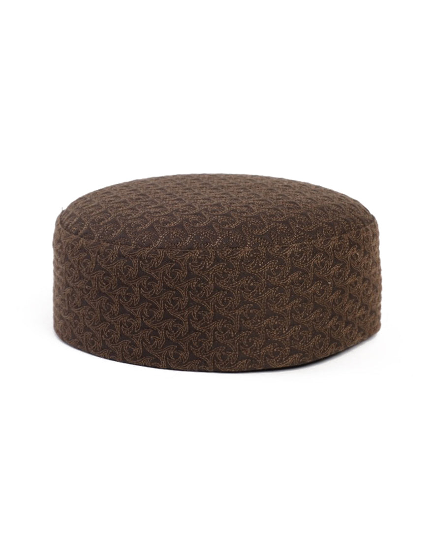 Premium Blended Brown Cap by J. Junaid Jamshed - Stylish Islamic Prayer Hat for Men - Perfect for Daily Prayers, Mosque Visits, and Religious Ceremonies