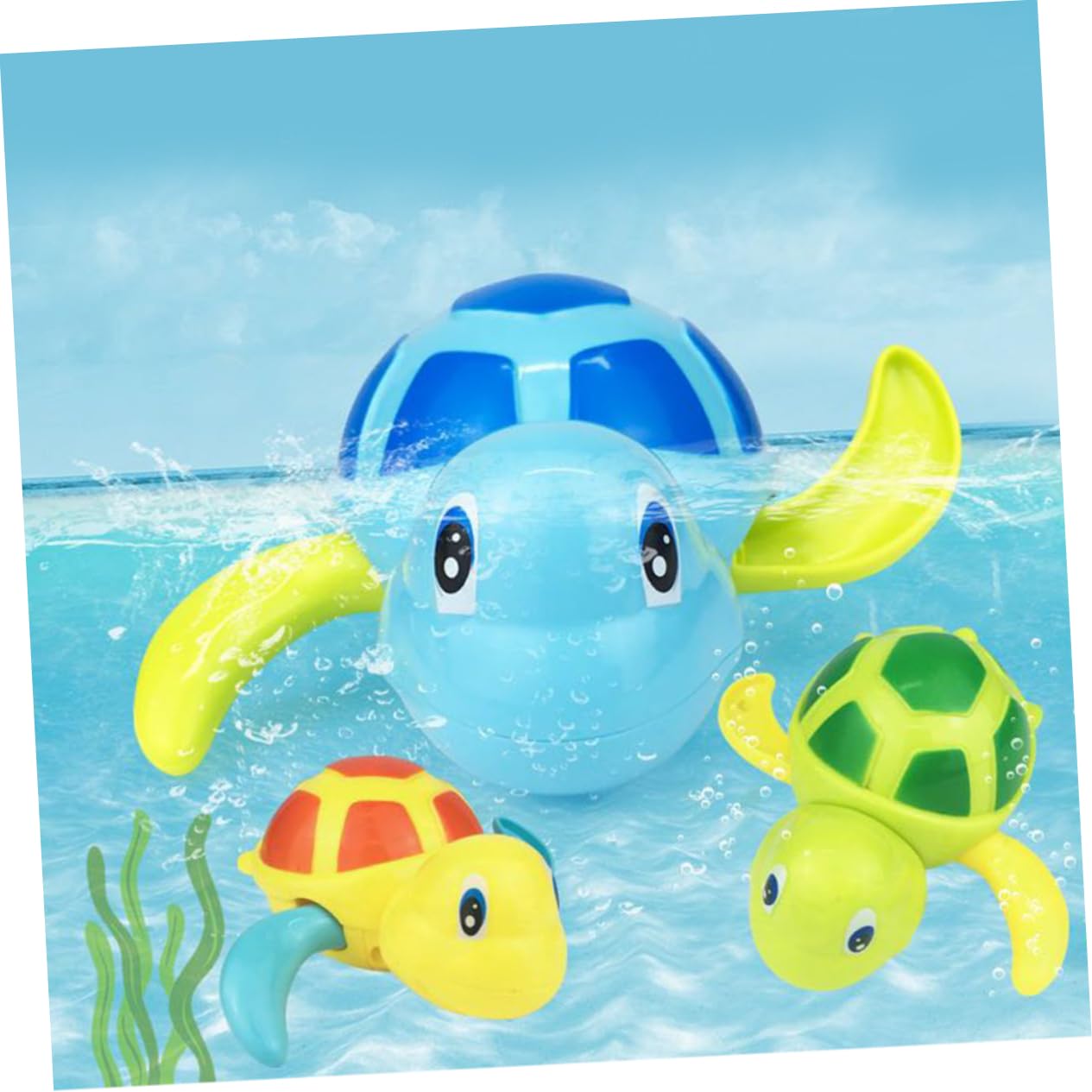 HEMOTON 6-Piece Wind-Up Bath Toys Set - Fun Clockwork Swimming Animals for Toddlers & Kids (Bathtub, Pool, Beach Play)