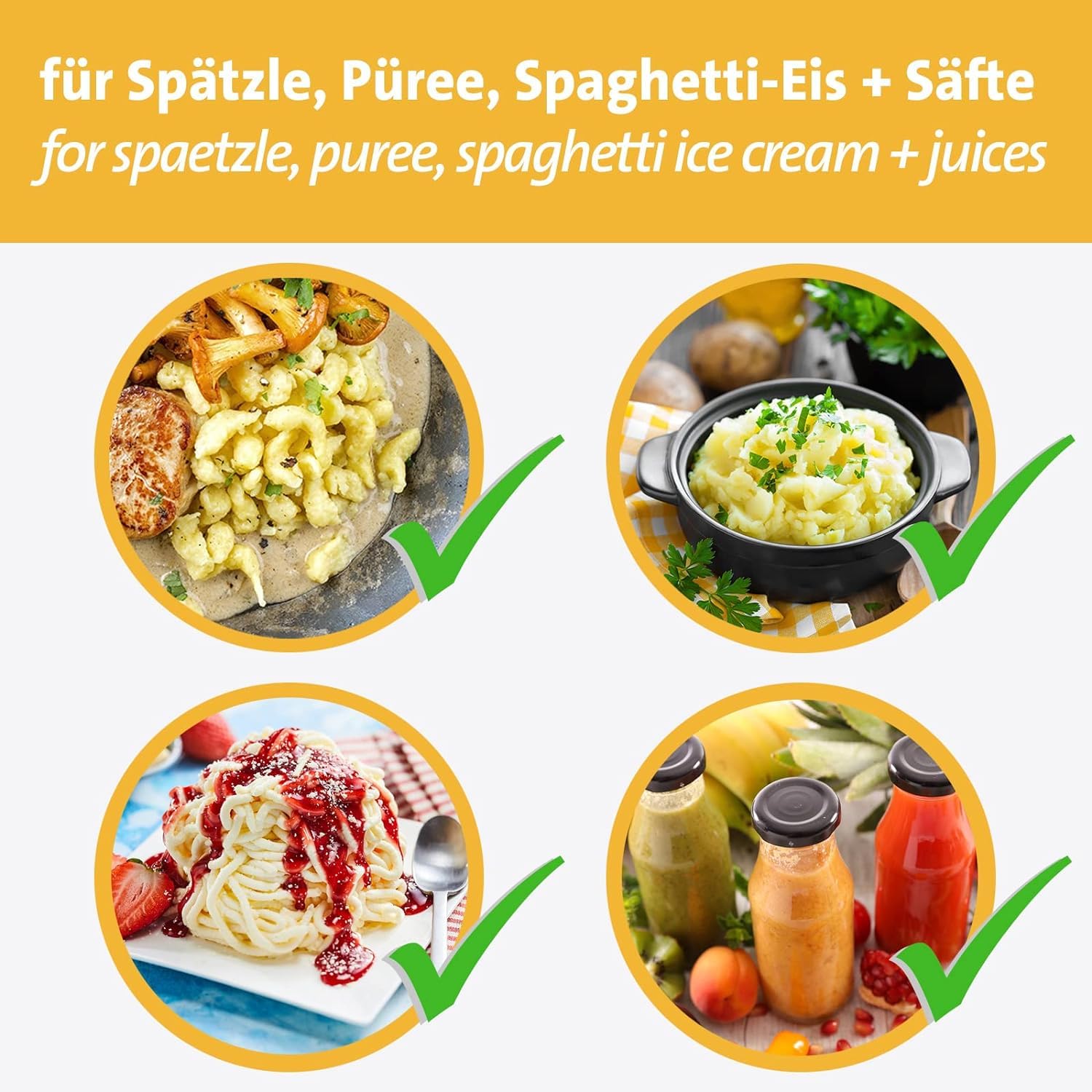 Westmark Spaetzle Maker - Classic Round Noodle Press for German Dumplings | Perfect for Homemade Spaetzle, Knöpfle & Egg Noodles | Great for Traditional German Cooking & European Cuisine