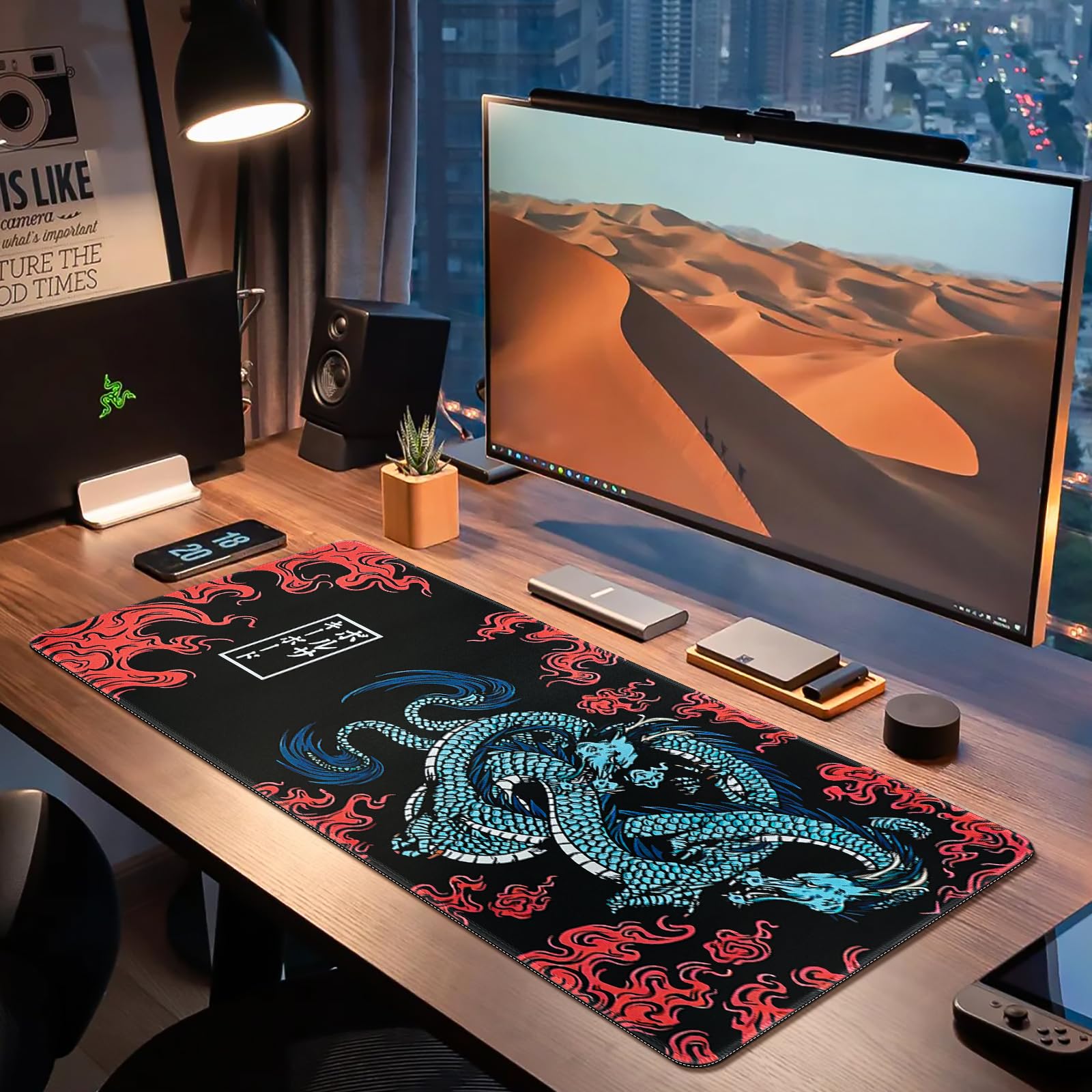 ETZ Large Gaming Mouse Pad (31.5 x 11.8 x 0.12 inch) - Non-Slip Rubber Base, Washable Keyboard & Laptop Desk Mat - Extended Mouse Pad for Office, Home & Gaming Setup - Perfect for PC, Mac, Workstation & Esports