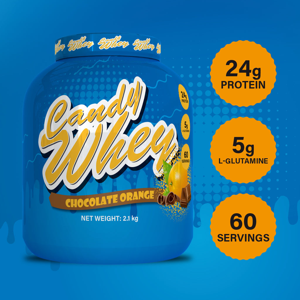 Premium Candy Whey Protein Powder 2.1kg (4.63 lbs) - Delicious Vanilla & Chocolate Flavors for Muscle Recovery & Post-Workout Shakes - Ideal for Gym, Fitness & Bodybuilding Enthusiasts
