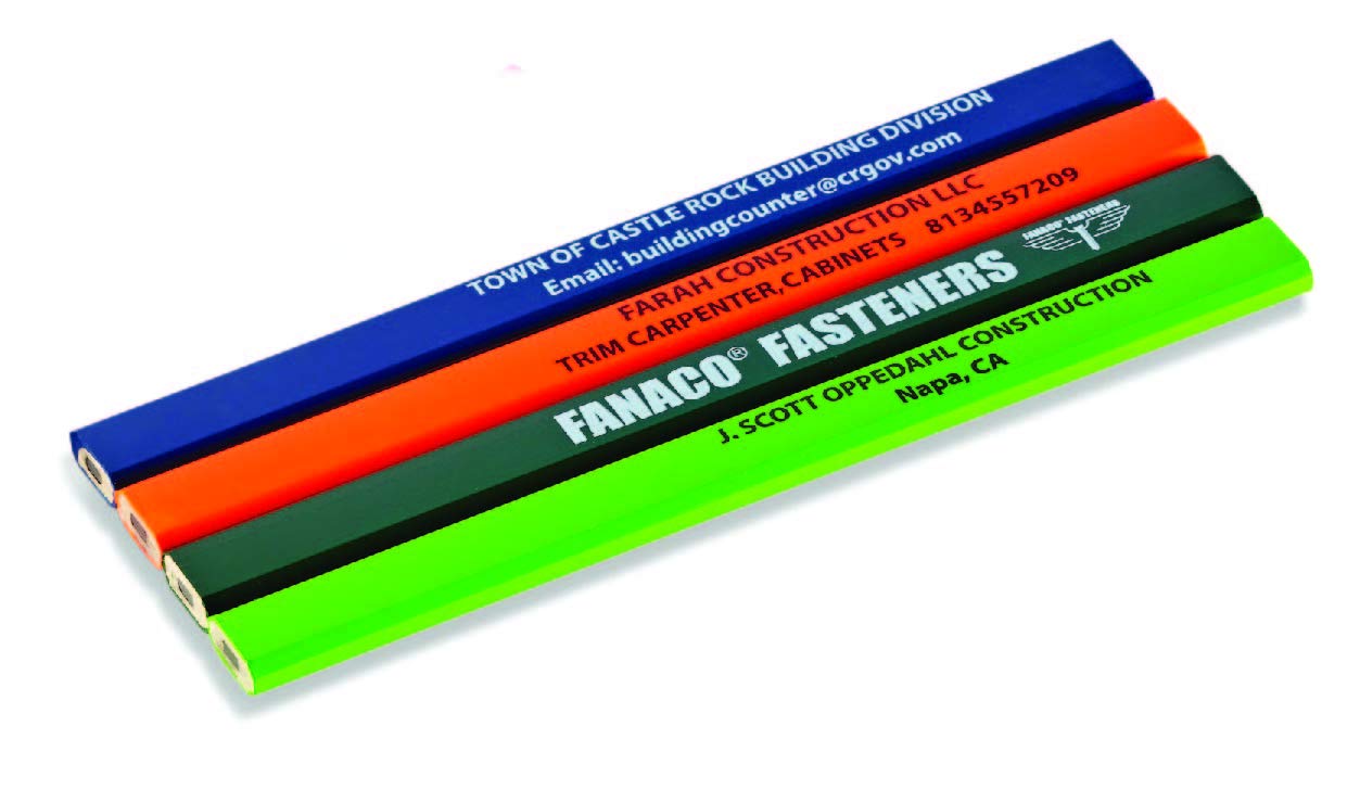 Custom Imprinted Carpenter Pencils - Personalized Promotional Pencils (72-Pack) - Perfect for Construction Workers, DIY Projects & Branding Gifts