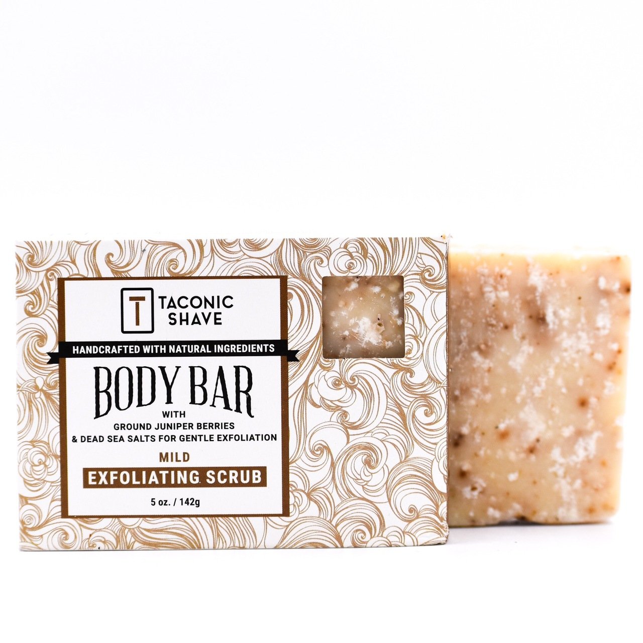Taconic All Natural Exfoliating Body Cleansing Bar - 5 oz Organic Soap with Gentle Scrub for Smooth Skin | Perfect for Shower, Bath & Spa Day