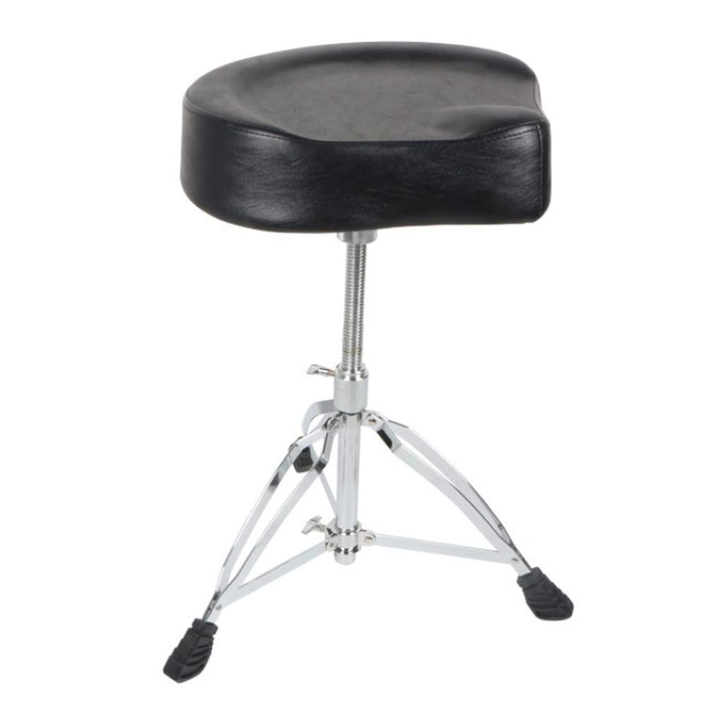 WEIYV Adjustable Drum Throne Stool - 44-63cm Height Range, Black - Heavy Duty Drum Seat for Drummers, Musicians - Perfect for Live Performances, Studio Recording & Practice Sessions