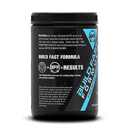 Build Fast Formula Vaso Blitz 465g Fruit Punch - Pre Workout Energy Powder for Muscle Growth & Endurance - Ideal for Gym, Bodybuilding & Athletic Performance