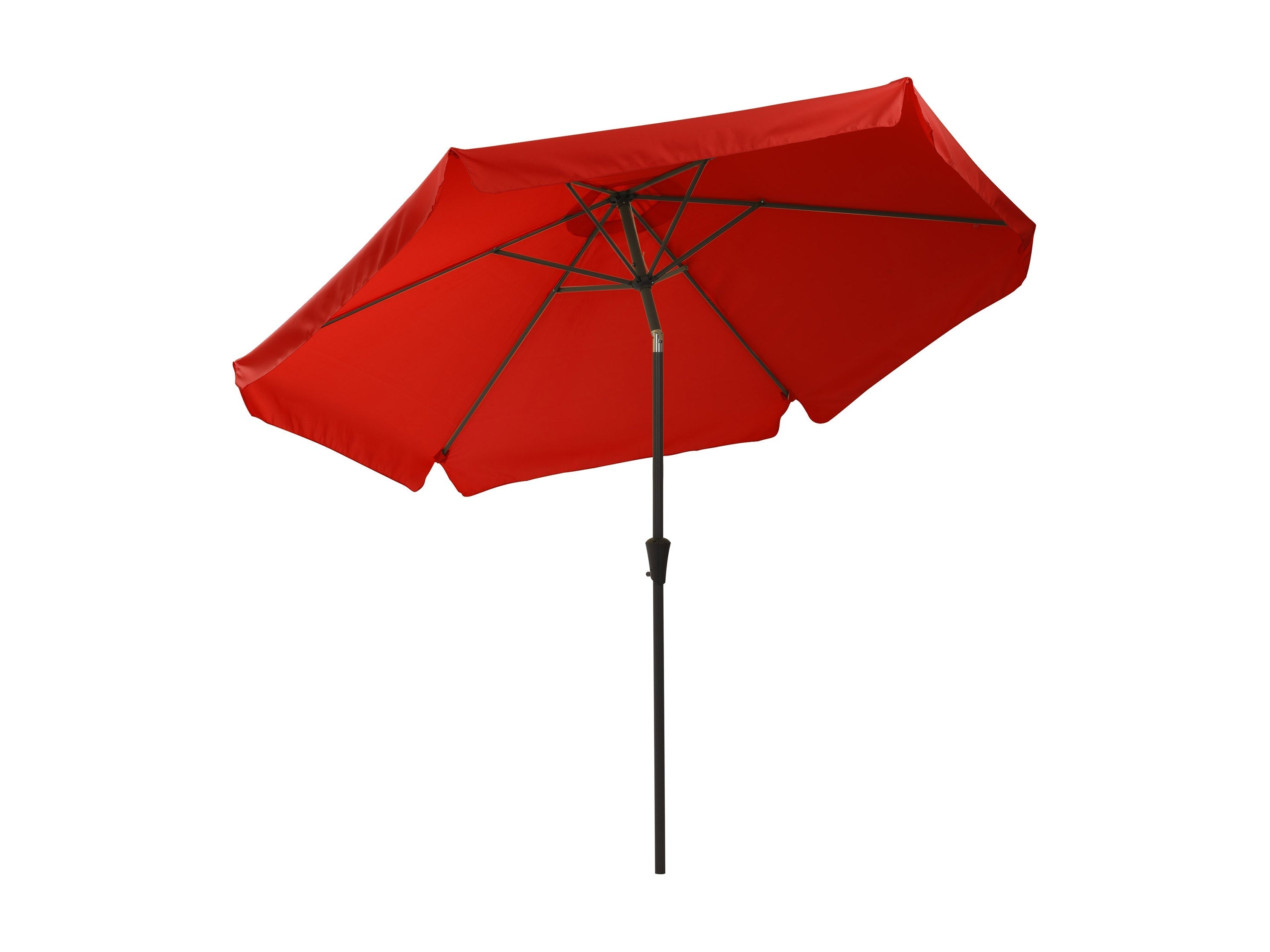 10ft Round Crimson Red Patio Umbrella - Outdoor Sun Shade for Pool, Garden, and Backyard Relaxation