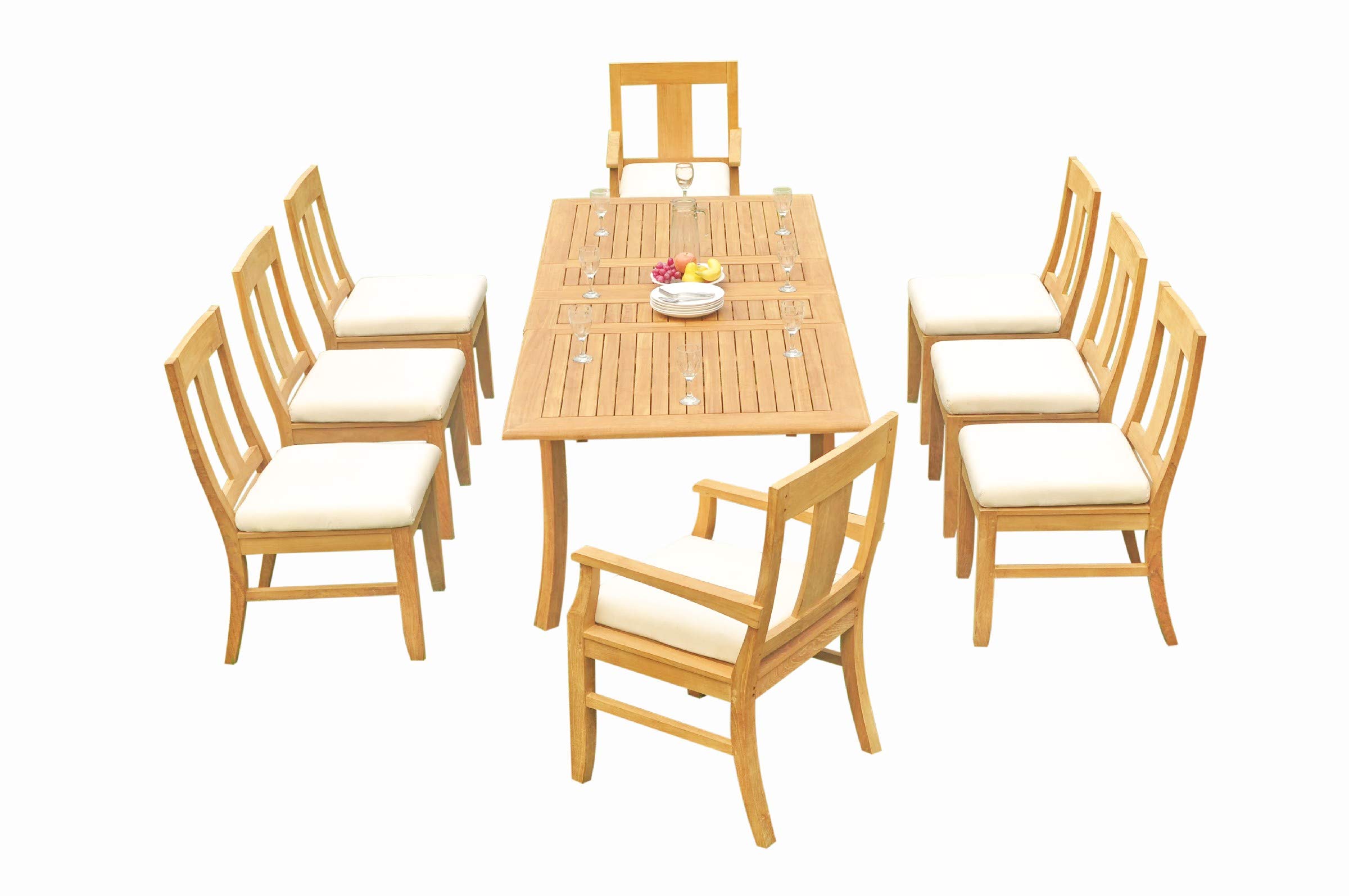 Premium 9-Piece Grade-A Teak Outdoor Dining Set with 94