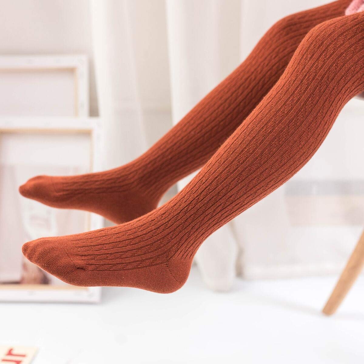 Vanberfia Baby Girls Cable Knit Tights 3-Pack - Soft Cotton Leg Warmers for Infants & Toddlers 2-10T | Perfect for Winter Outfits, Holiday Photos & Playtime Comfort