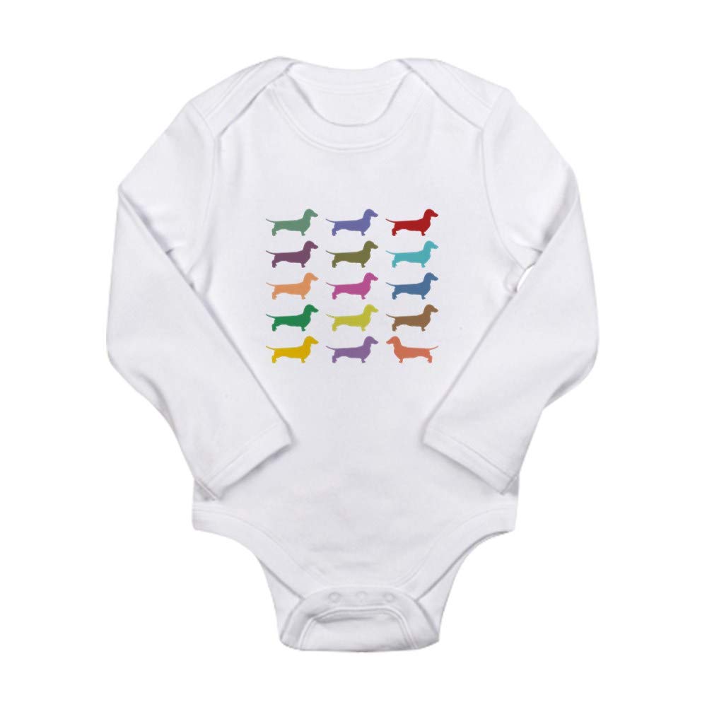 Colorful Dachshund Baby Bodysuit - Cute Dachshund Print Onesie for Infants & Toddlers - Perfect for Playtime, Photo Shoots & Gifts