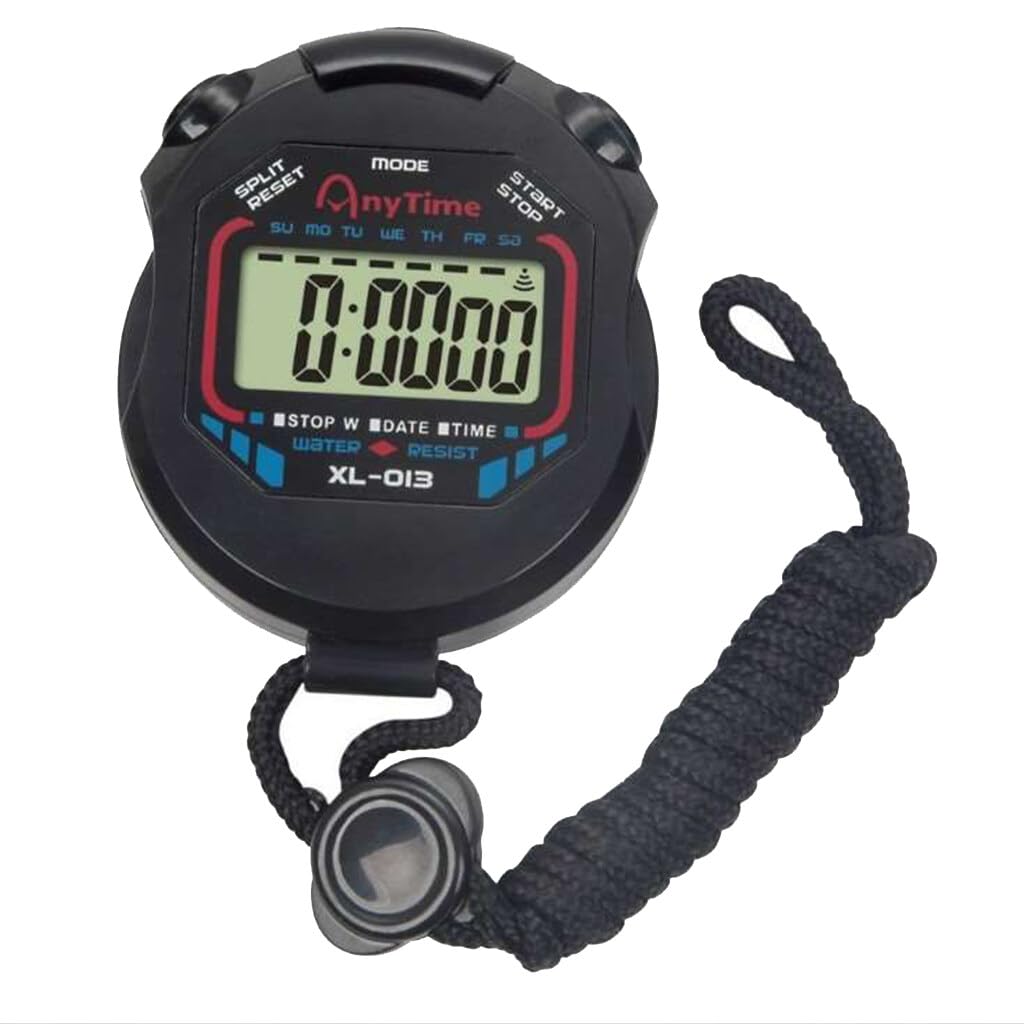Professional Digital Sports Stopwatch with Large LCD Display - Waterproof Running Timer for Soccer, Basketball, Swimming & Track - Durable Training Equipment for Coaches & Athletes (Perfect for Outdoor Sports, Gym Workouts & Fitness Training)