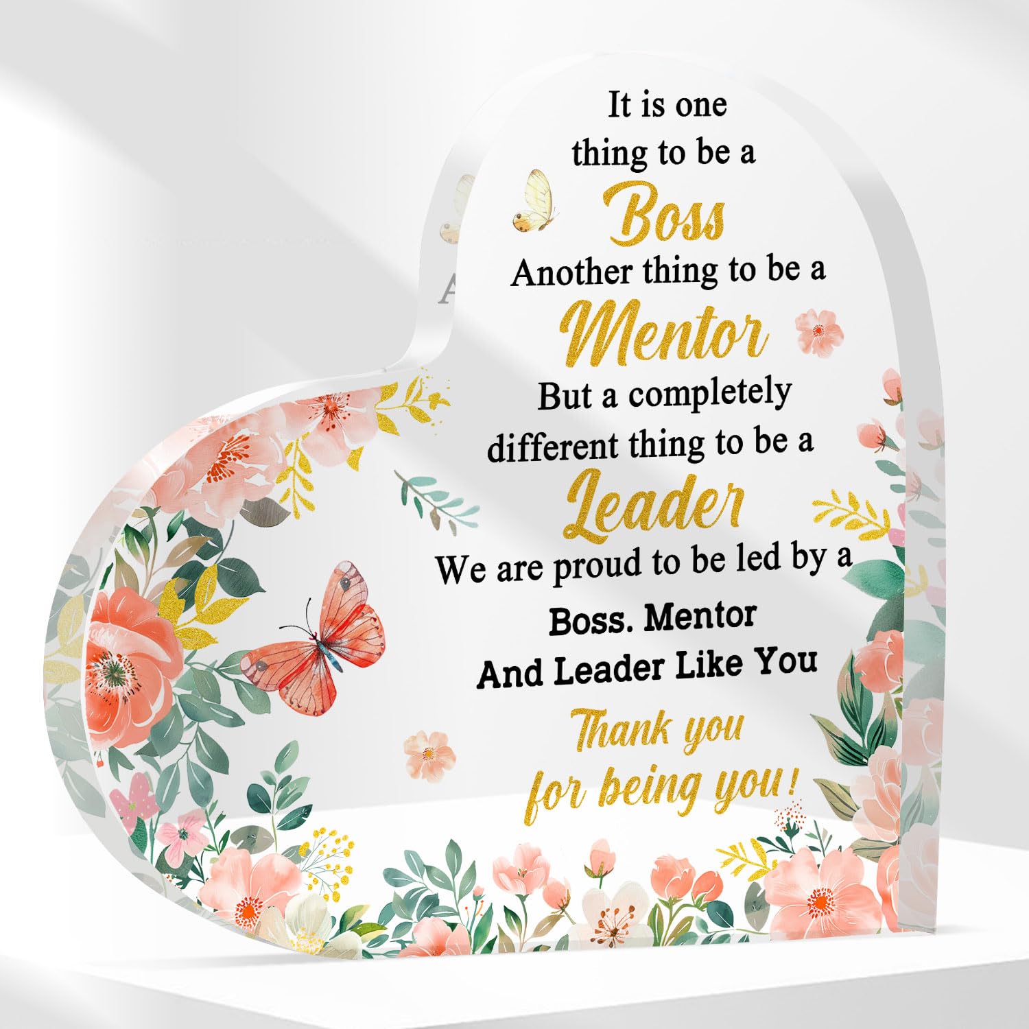 Funny Acrylic Boss Lady Desk Decor - 4x4 Inch Office Gift for Women Bosses | Birthday, Boss's Day & Appreciation Gifts | Perfect for Office Decor, Desk Accessories & Coworker Gifts