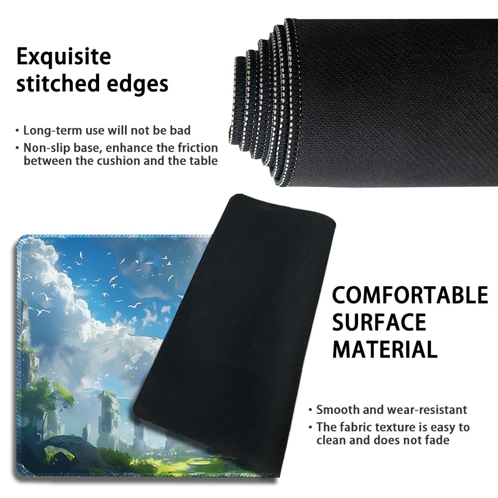 Premium MTG Playmat with Zone & Locking Edges - Durable TCG Game Mat for Magic: The Gathering - Includes Waterproof Storage Bag (42