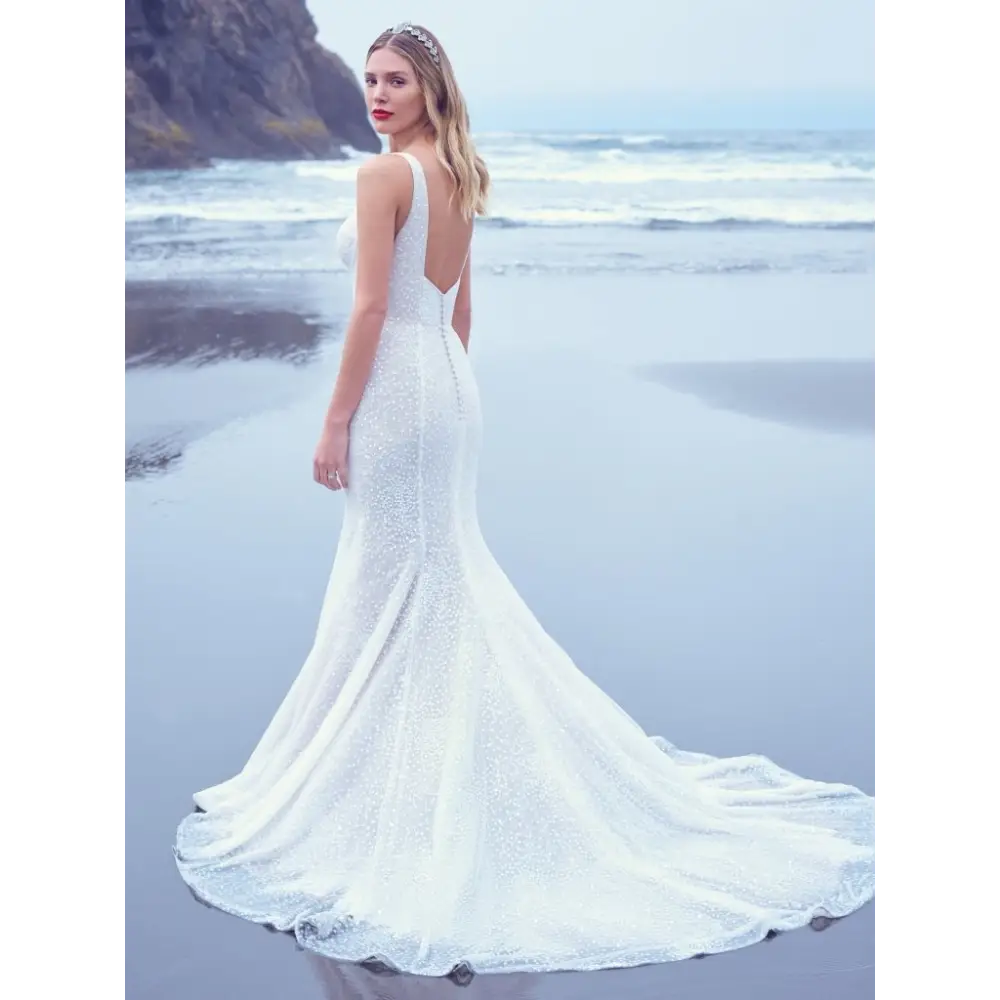 Aerona by Sottero and Midgley Wedding Dress Sample Sale - Elegant Bridal Gown for Church Ceremony & Beach Weddings