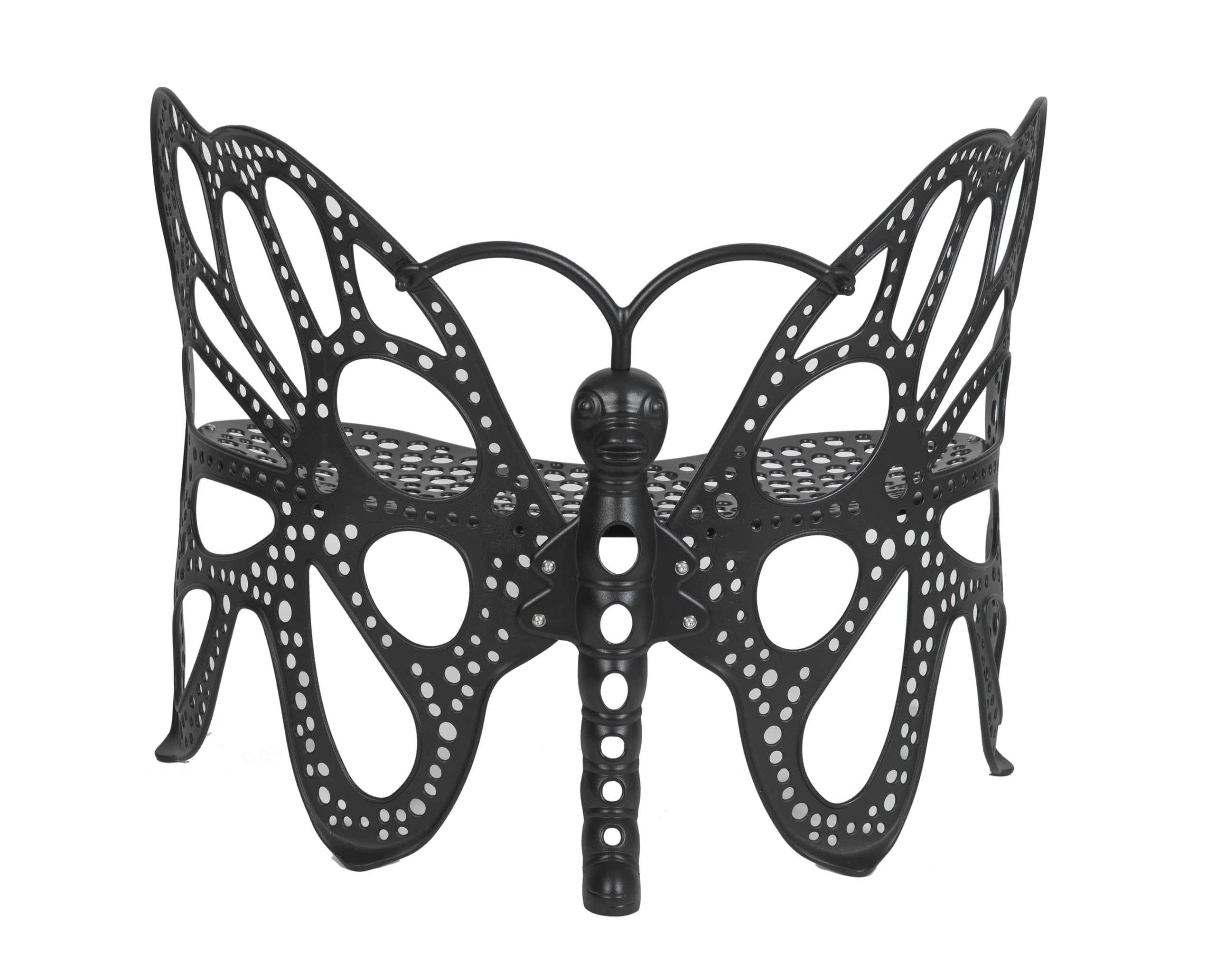 Butterfly Bench Outdoor Patio Furniture - Black Garden Bench for Backyard, Deck, or Porch | Durable & Stylish Seating for Relaxing in Your Garden or Outdoor Space