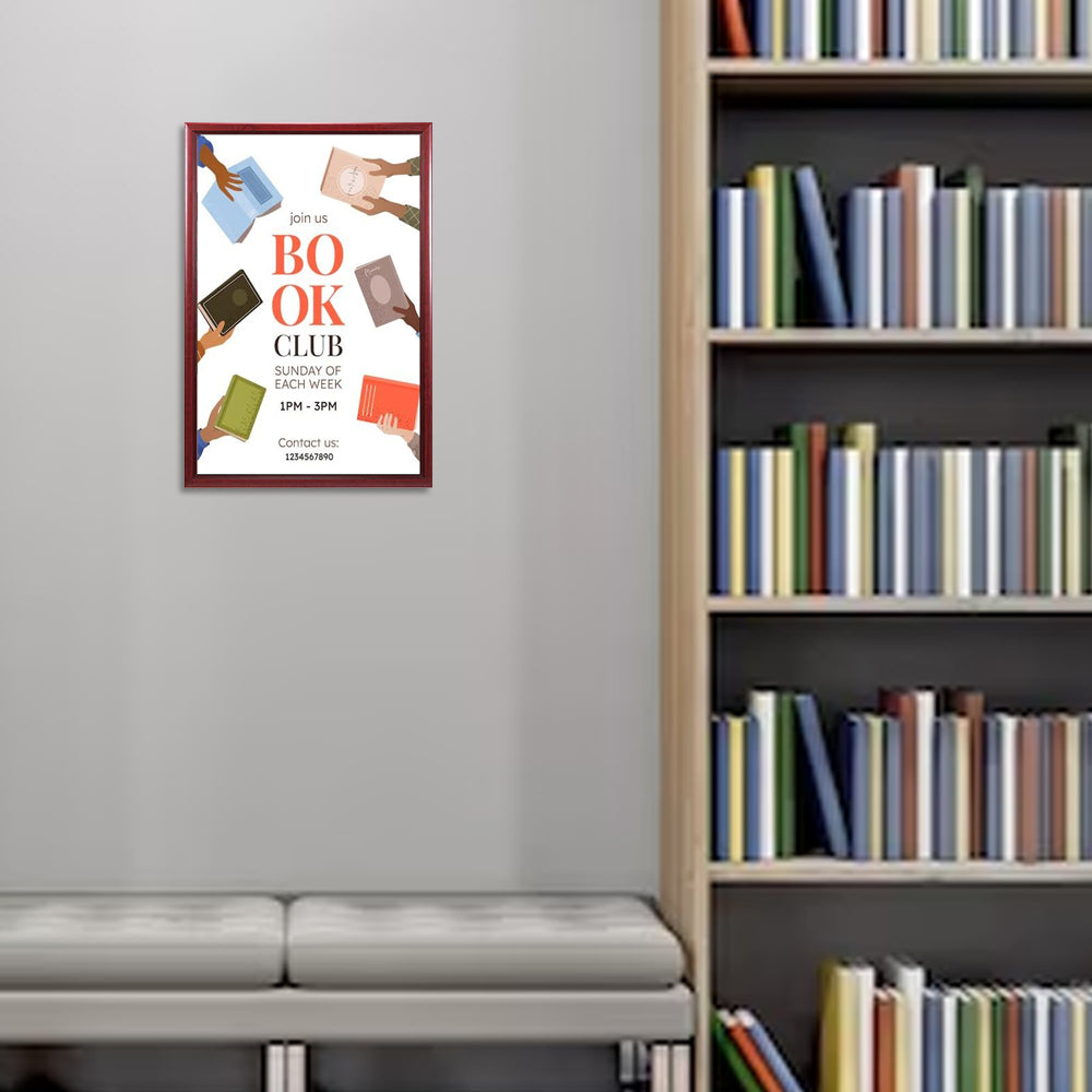 15x22 Inch Wooden Poster Frame - Premium Swing Frame for Wall Art Display - Perfect for Home Decor, Gallery Exhibits, and Office Wall Art