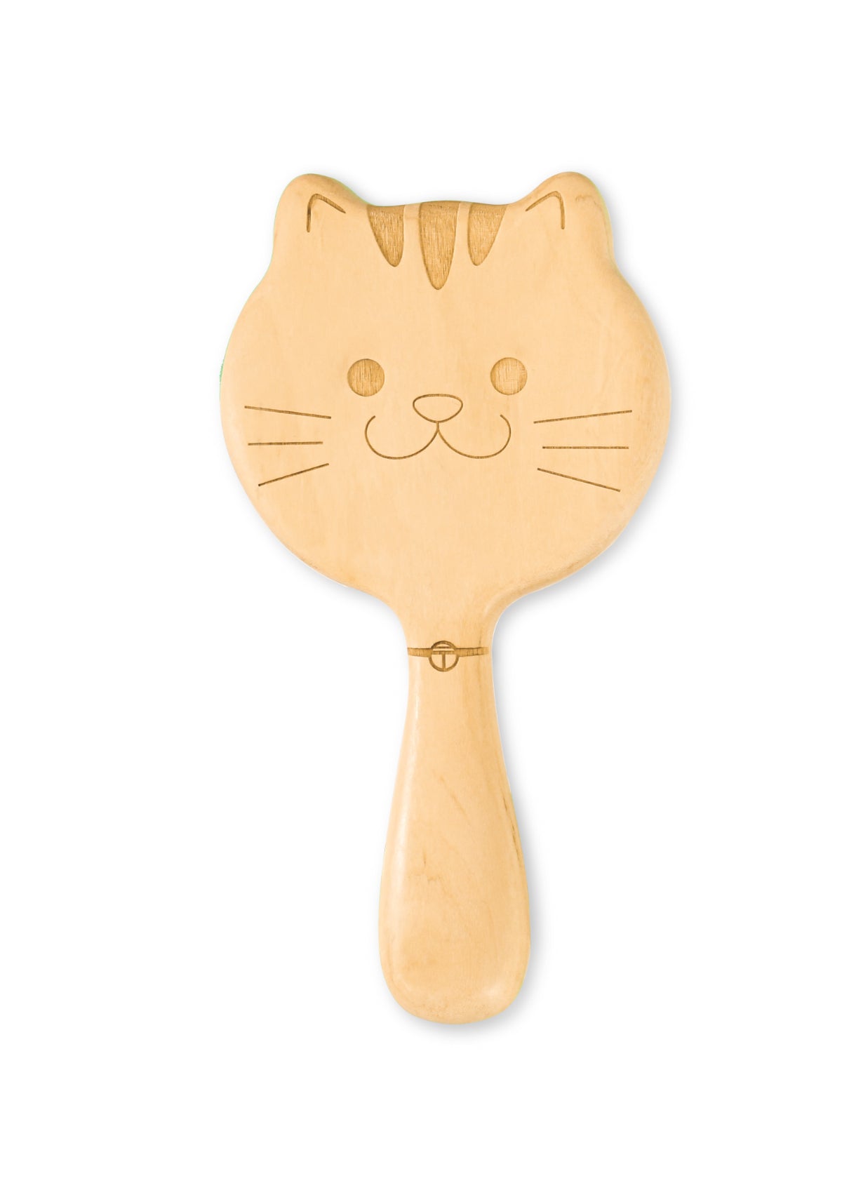 Soft Wool Baby Hair Brush with Cute Cat Design - Gentle & Hypoallergenic for Newborns & Toddlers - Perfect for Daily Grooming & Sensitive Scalp Care