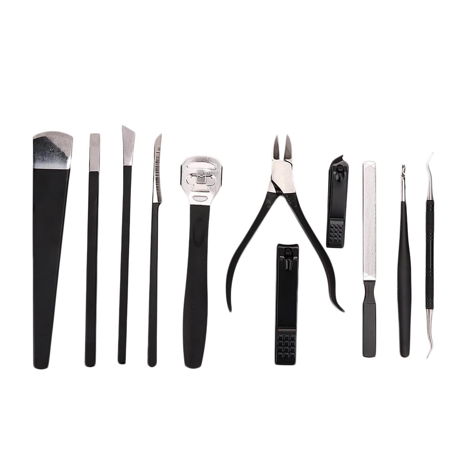 11-Piece Stainless Steel Callus Remover Set for Pedicure & Manicure - Professional Foot File Kit with Storage Case, Nail Care Tools & Dead Skin Spa Files (Dragon Pattern Brown) - Perfect for Home Spa, Salon Use & DIY Nail Care