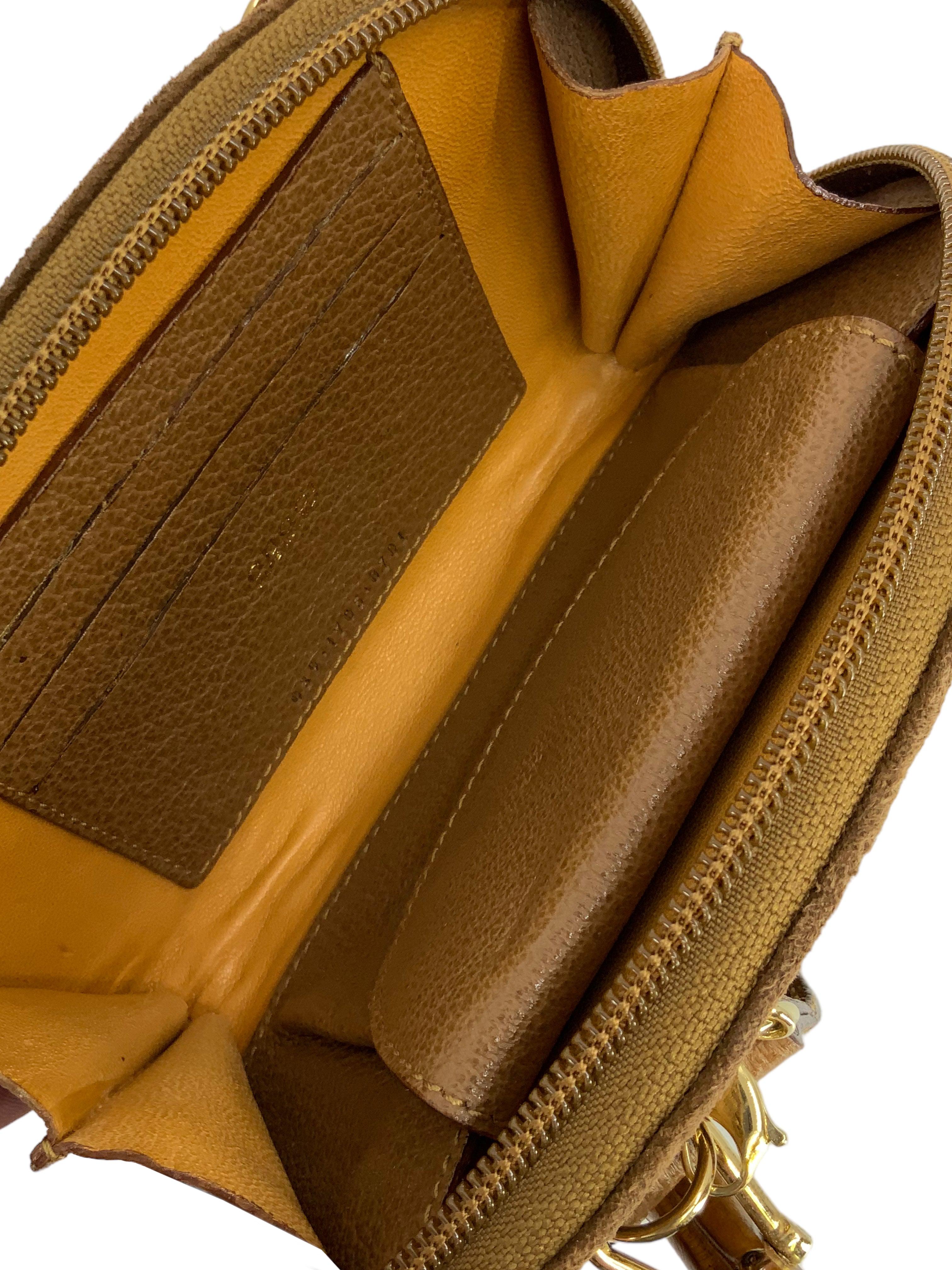 GUCCI Vintage Suede Bamboo Handle Mini Wallet Crossbody Bag for Women - Stylish Leather Shoulder Purse for Daily Use, Travel & Night Out