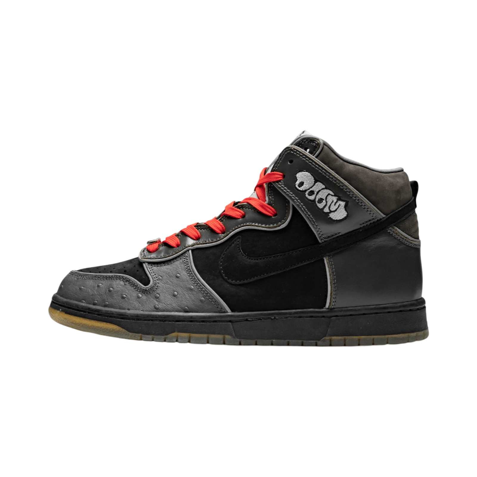 Nike SB Dunk High Premium MF Doom Sneakers - Black & Midnight Fog Colorway - Limited Edition Skateboarding Shoes for Men | Perfect for Streetwear Fashion & Skateboarding Enthusiasts