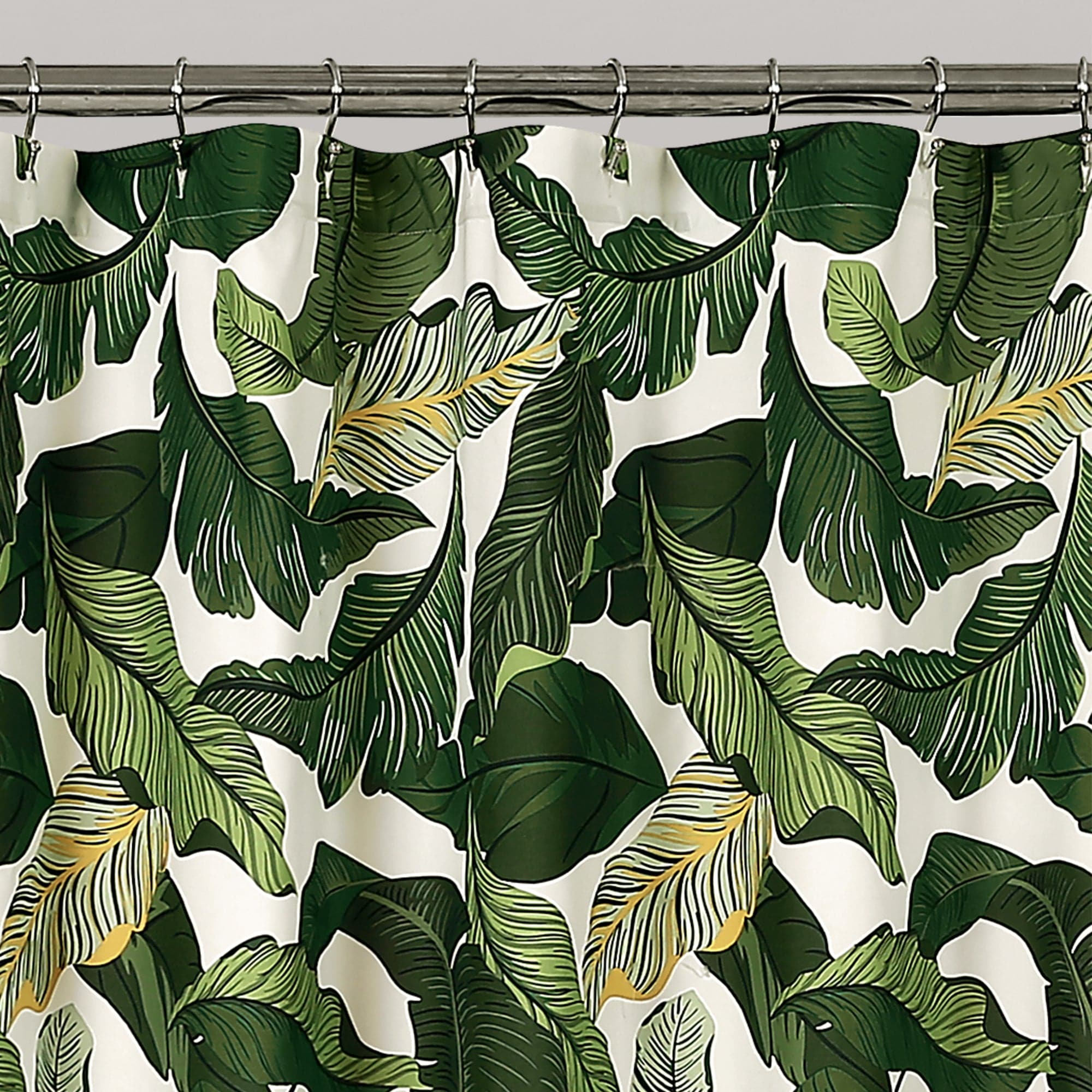 Tropical Paradise Shower Curtain - Waterproof Bathroom Decor with Vibrant Palm Leaf Design - Perfect for Beach, Coastal, or Vacation Themed Bathrooms